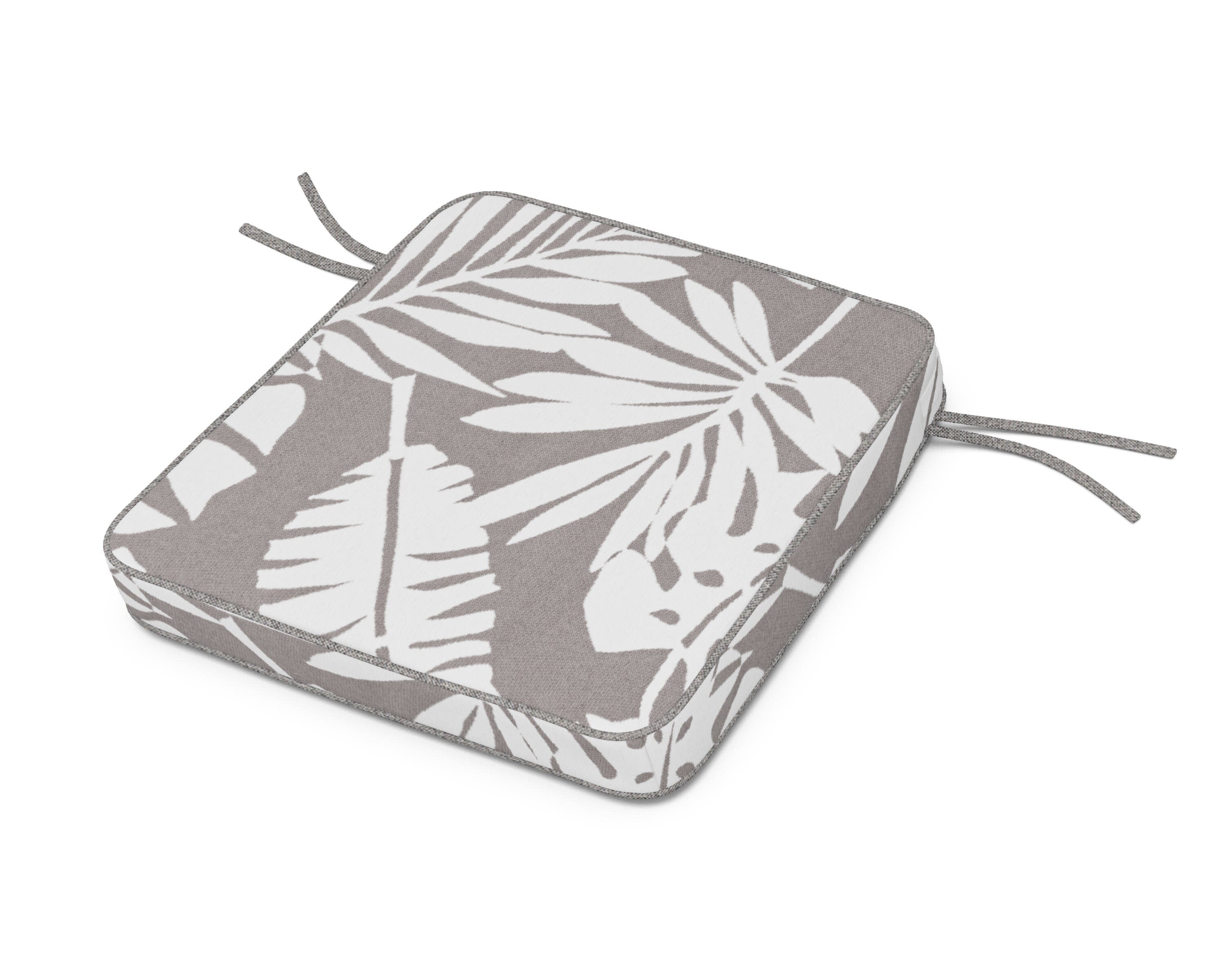 Acadia Dining Arm Seat Cushion in Leaf Grey Mist