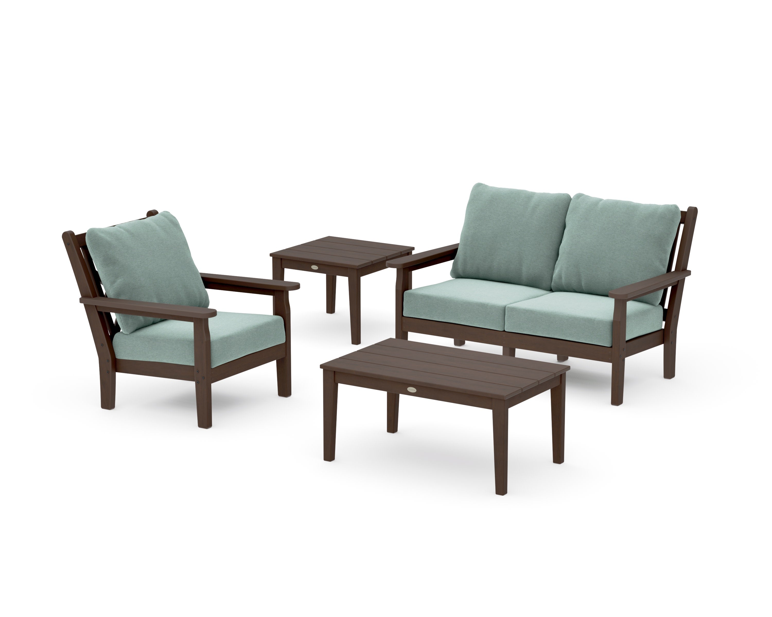 Chippendale 4-Piece Deep Seating Set in Kona / Glacier Spa