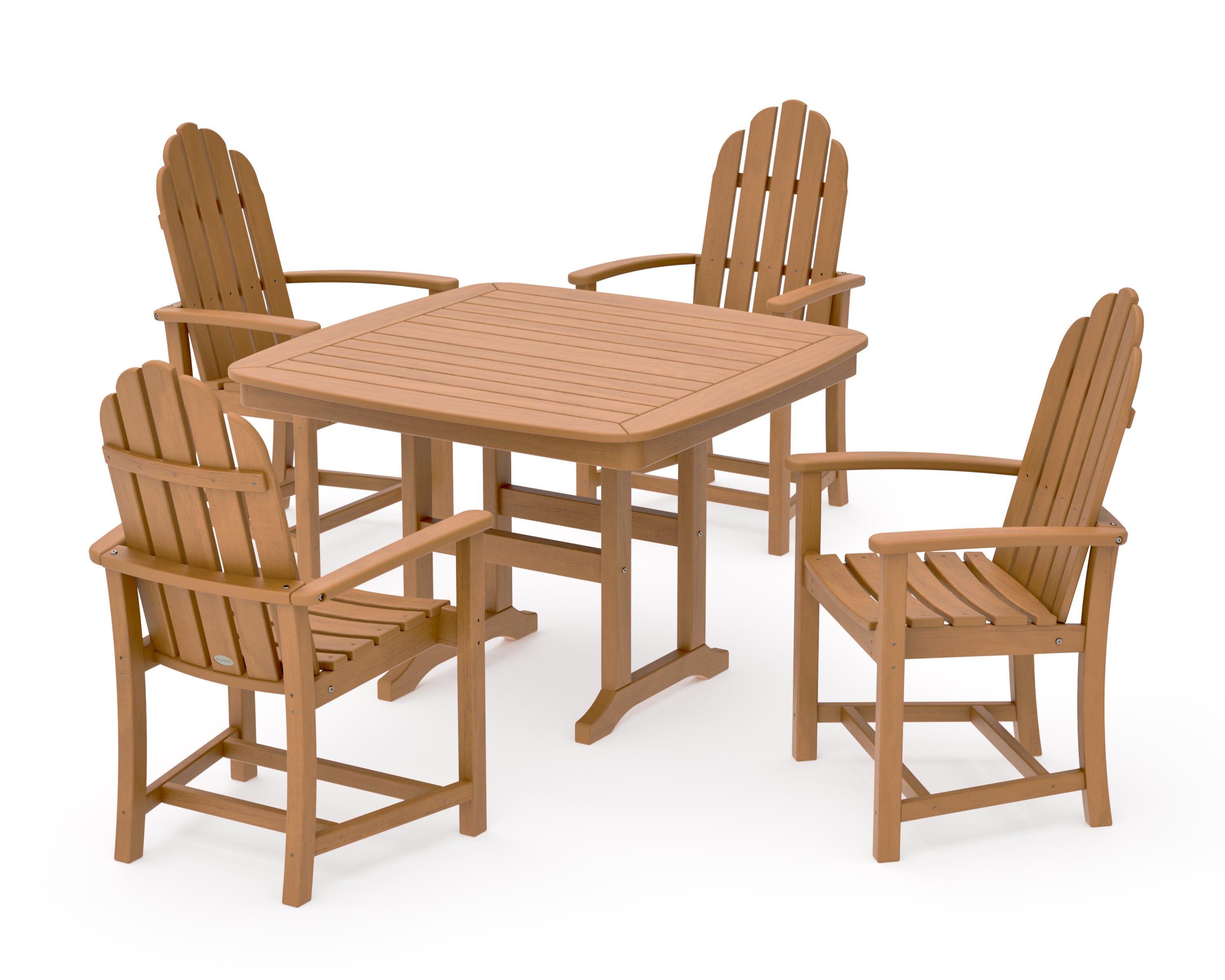 Classic Adirondack 5-Piece Dining Set with Trestle Legs in Natural