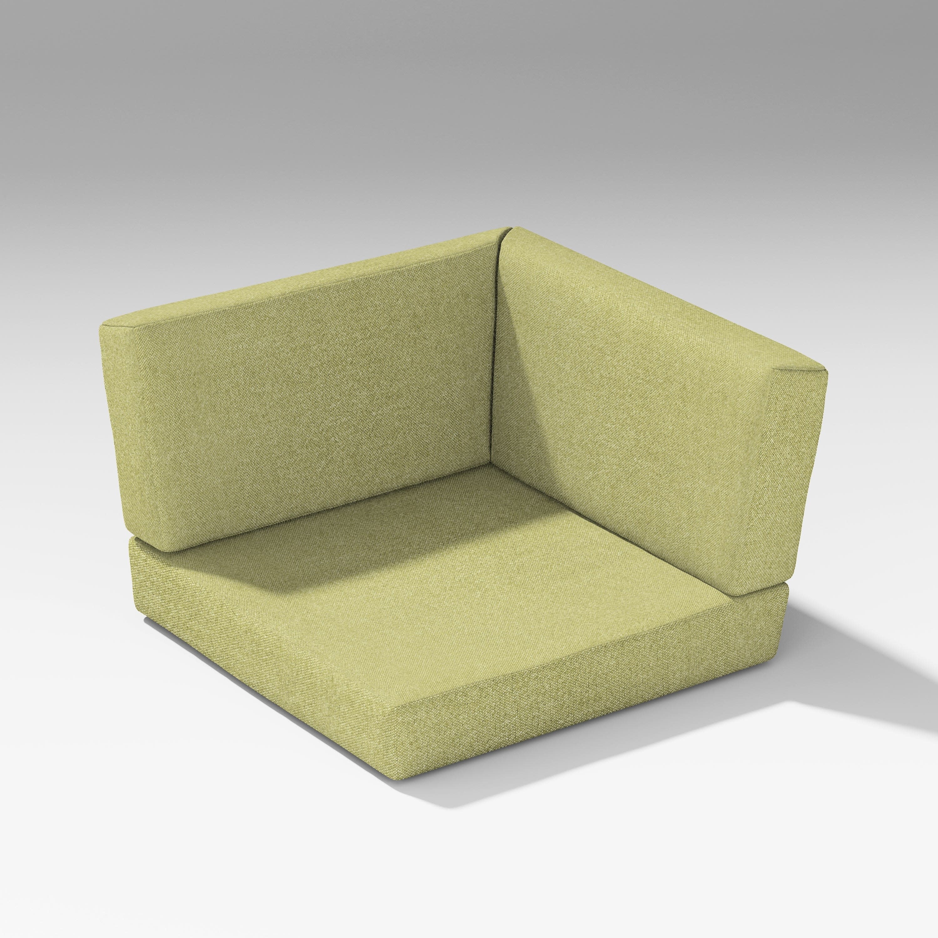 Latitude Corner Seat Cushion in Chartreuse Boucle