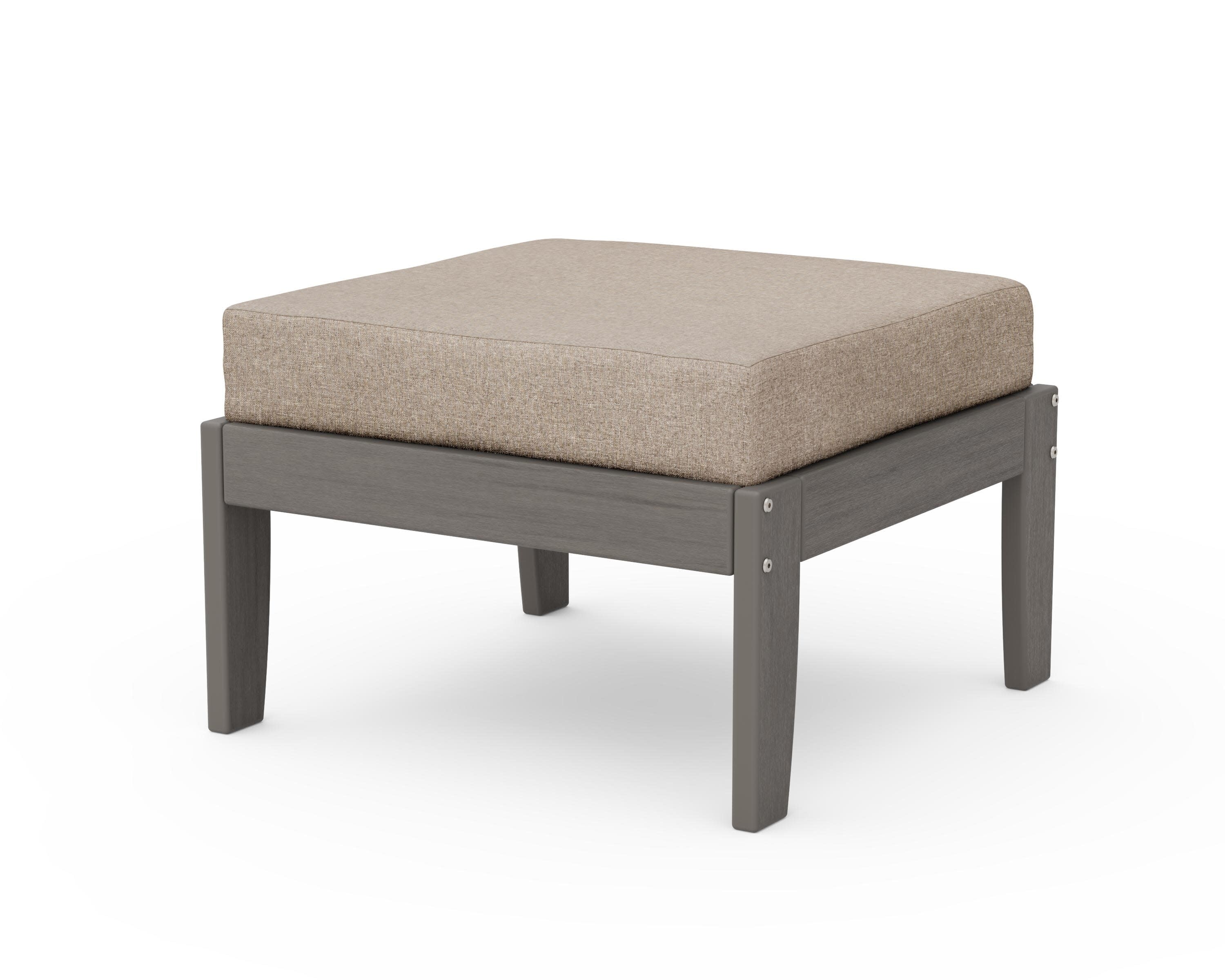Modular Ottoman - Classic in Driftwood / Spiced Burlap
