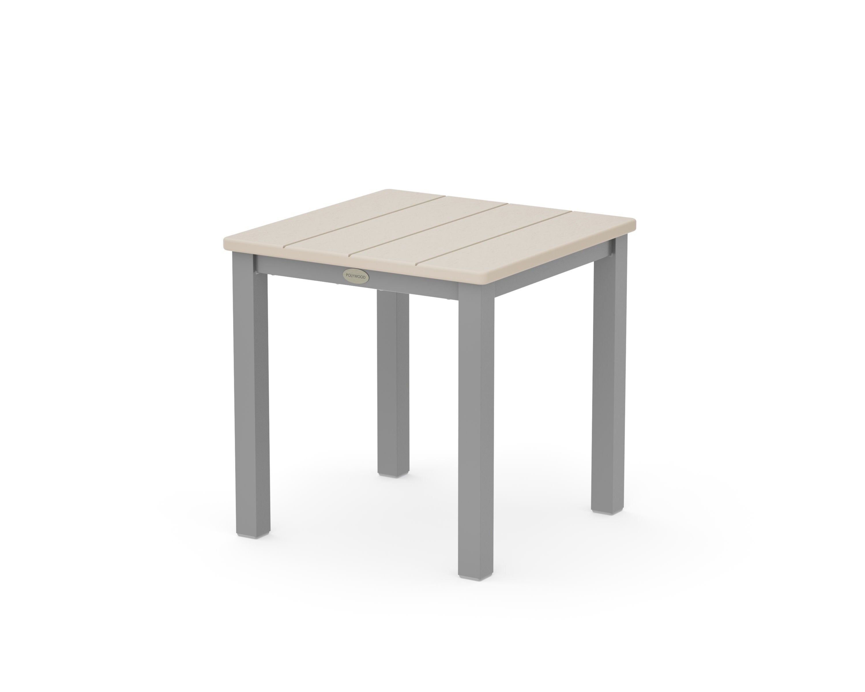 Main Street 18" Side Table in Silver / Sand