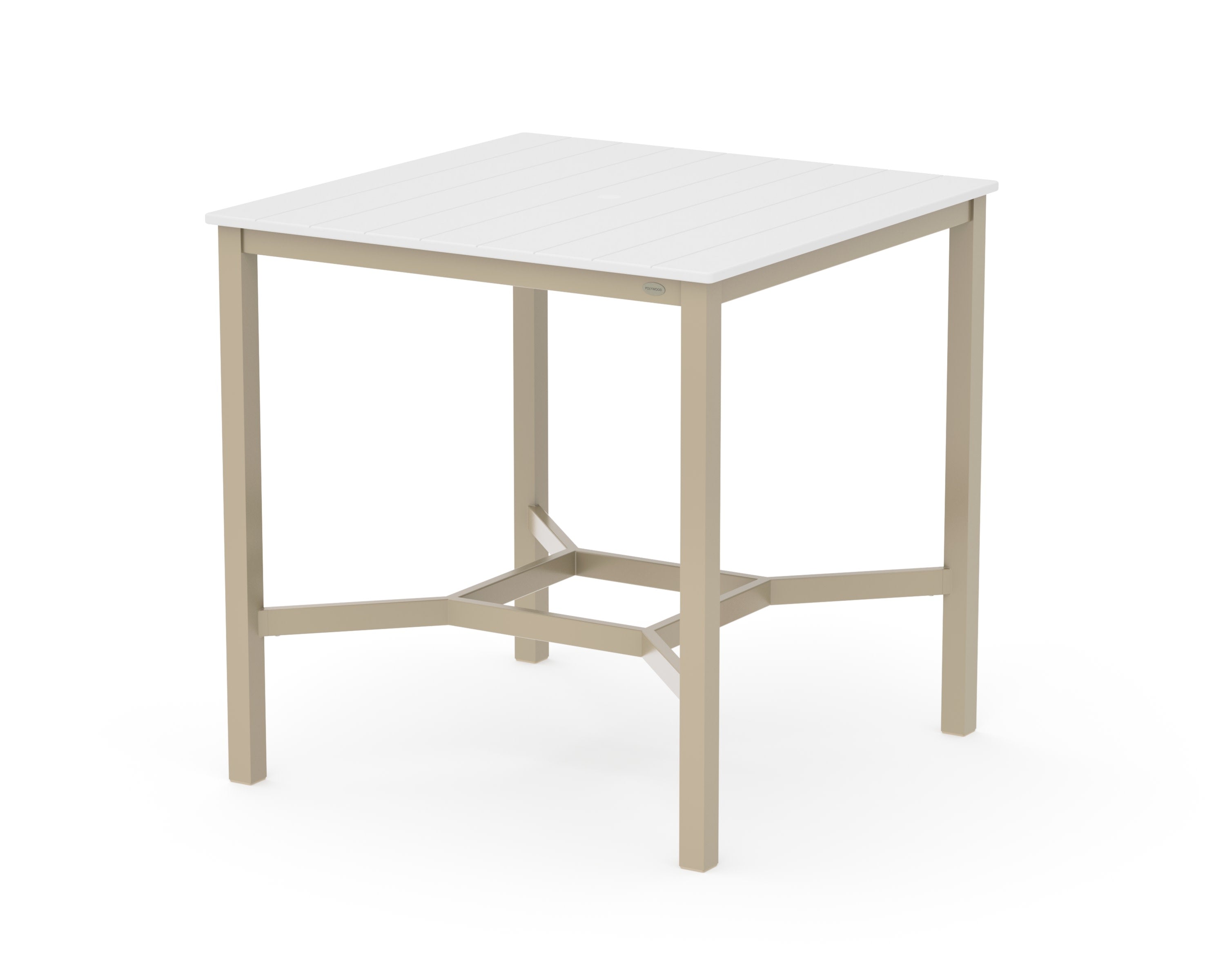 Main Street 42 x 42 Bar Table in Sand / White
