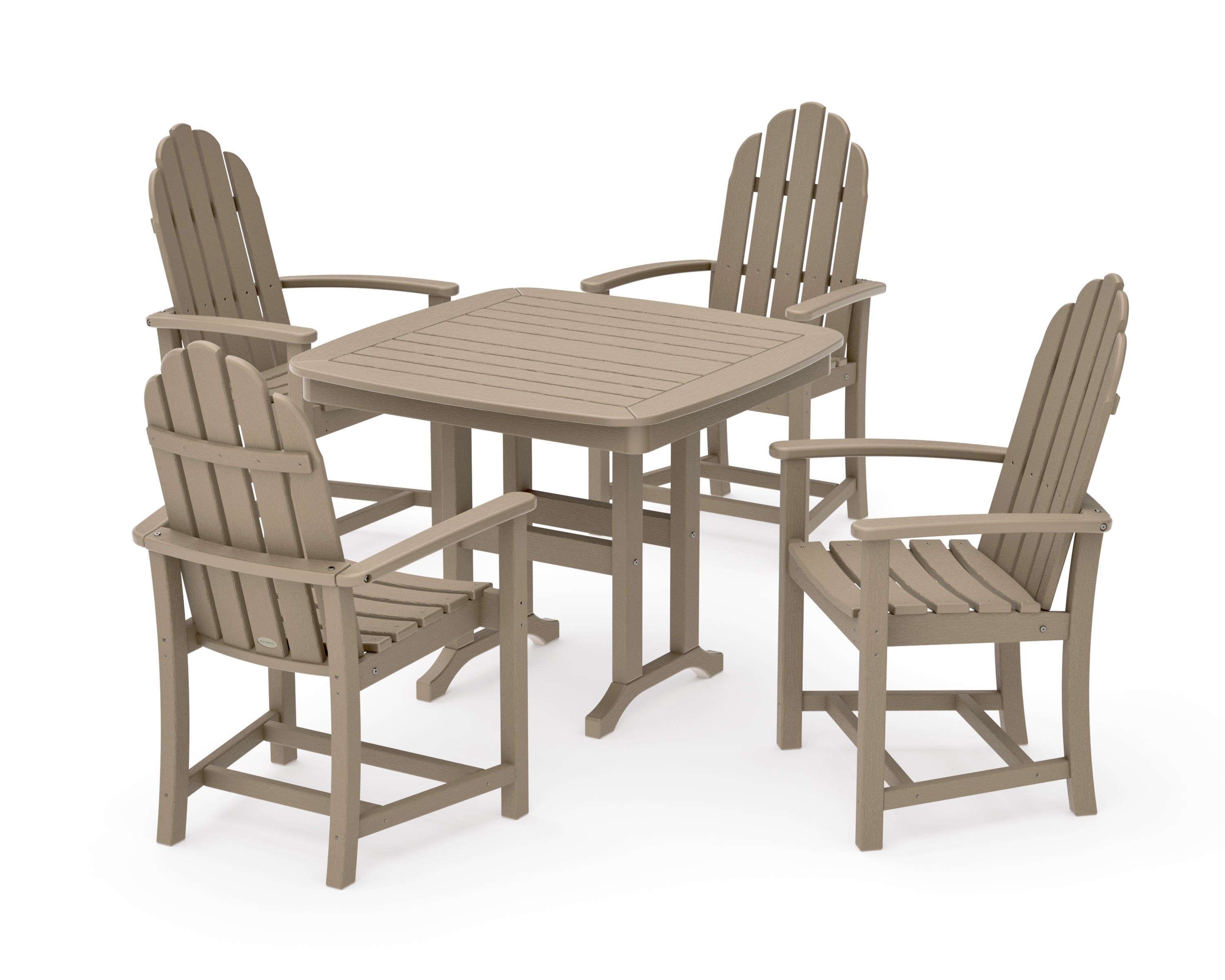 Classic Adirondack 5-Piece Dining Set in Vintage Sahara