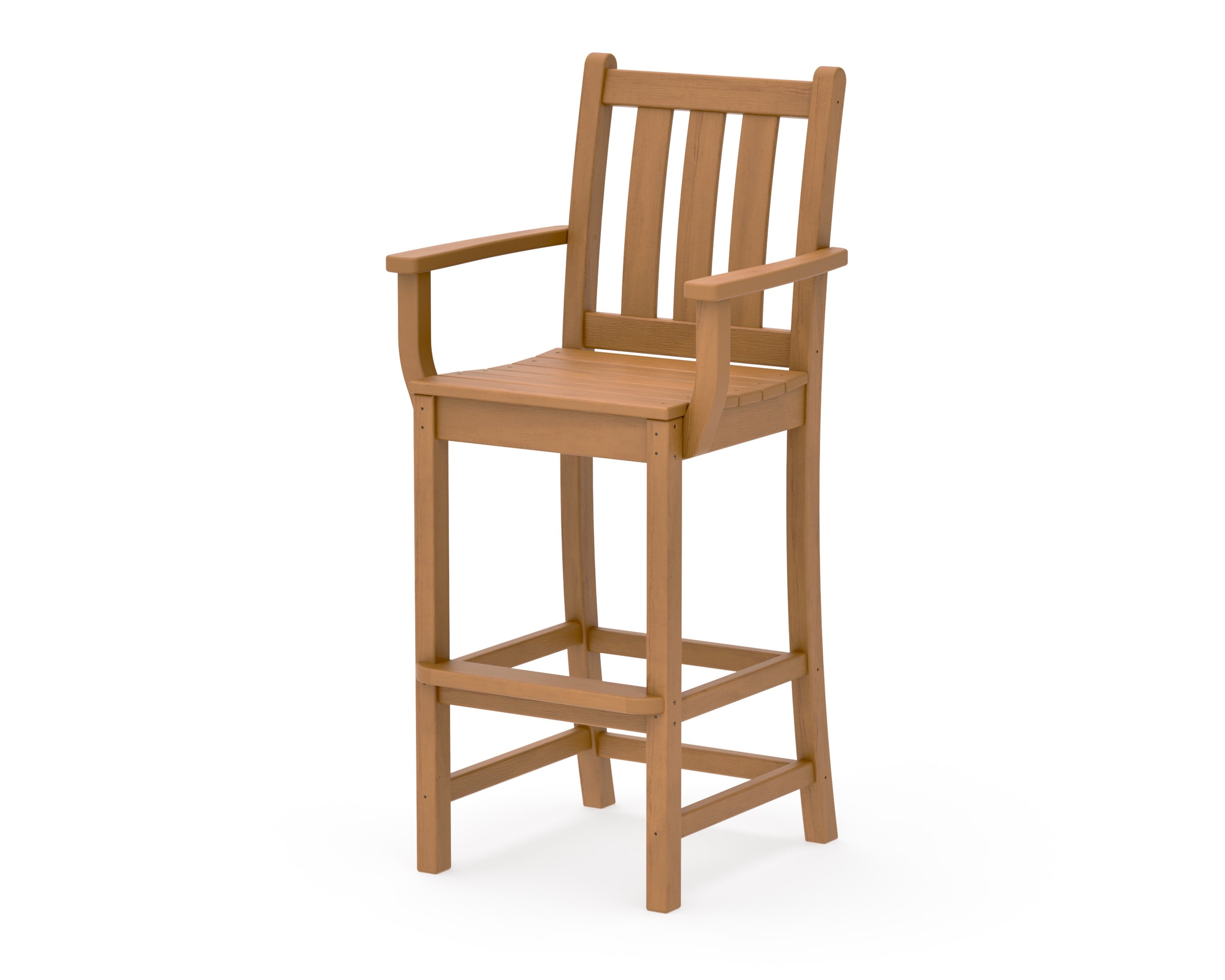 Traditional Garden Bar Arm Chair in Natural