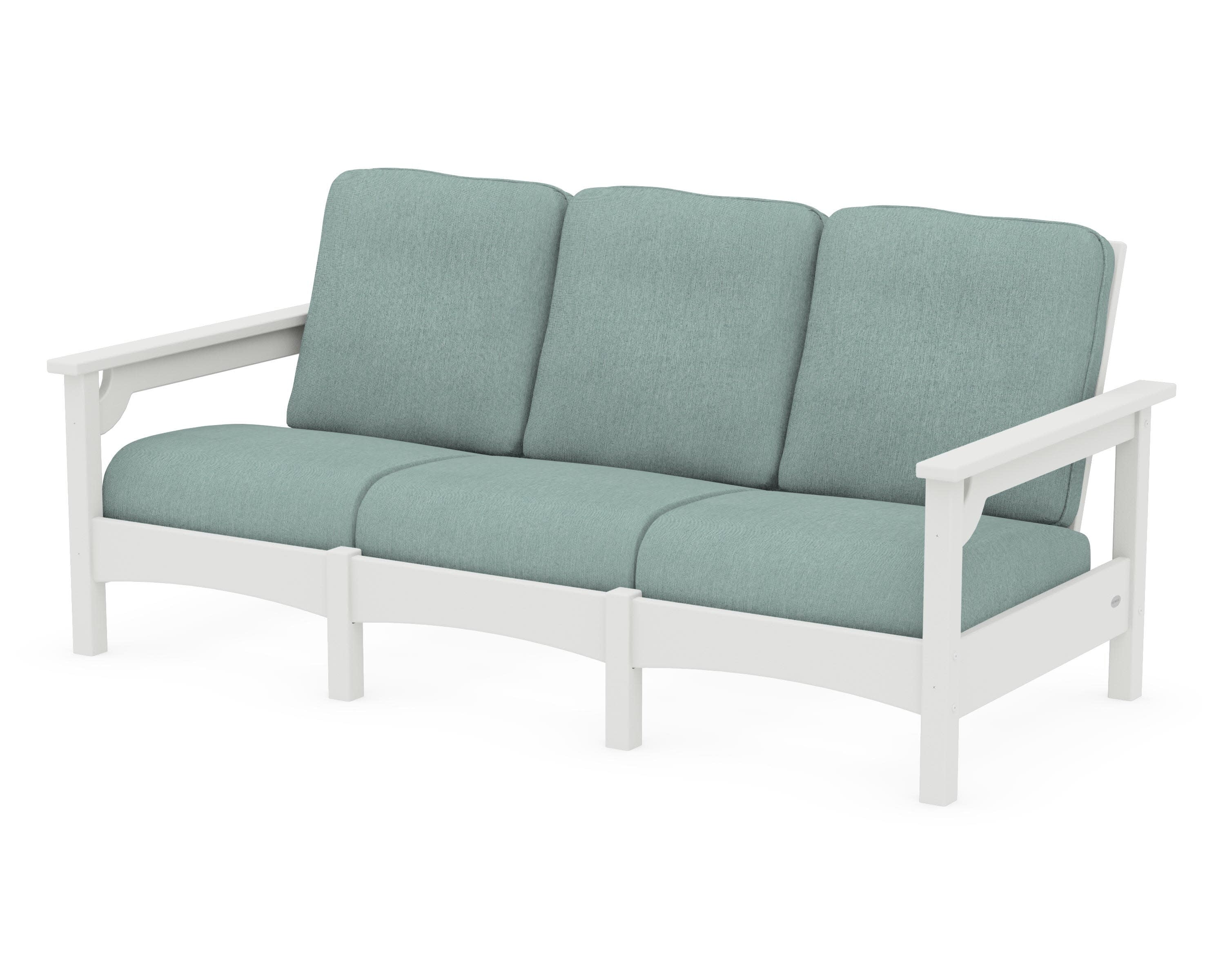 Club Sofa in Vintage White / Glacier Spa