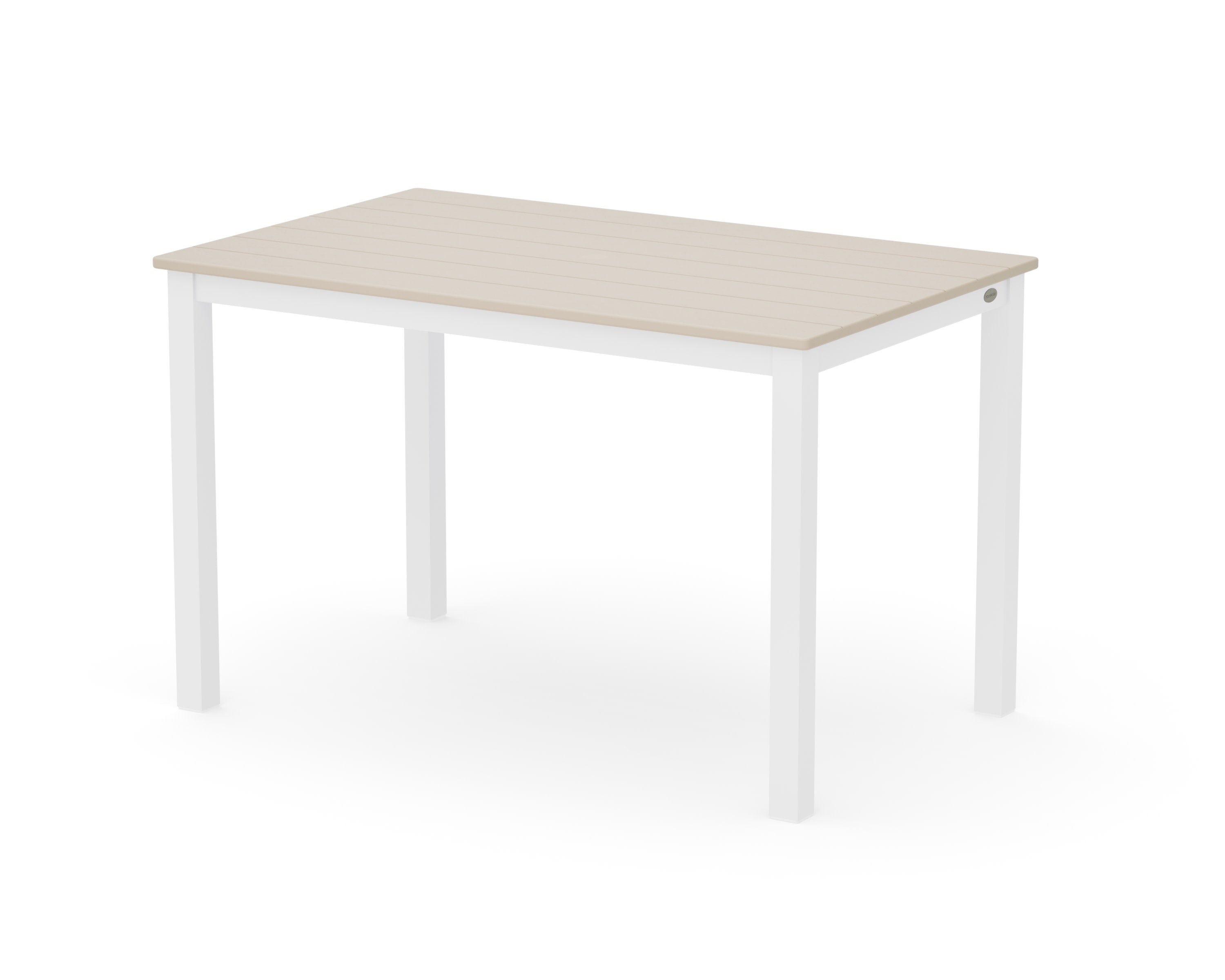 Main Street 30 x 48 Dining Table in White / Sand
