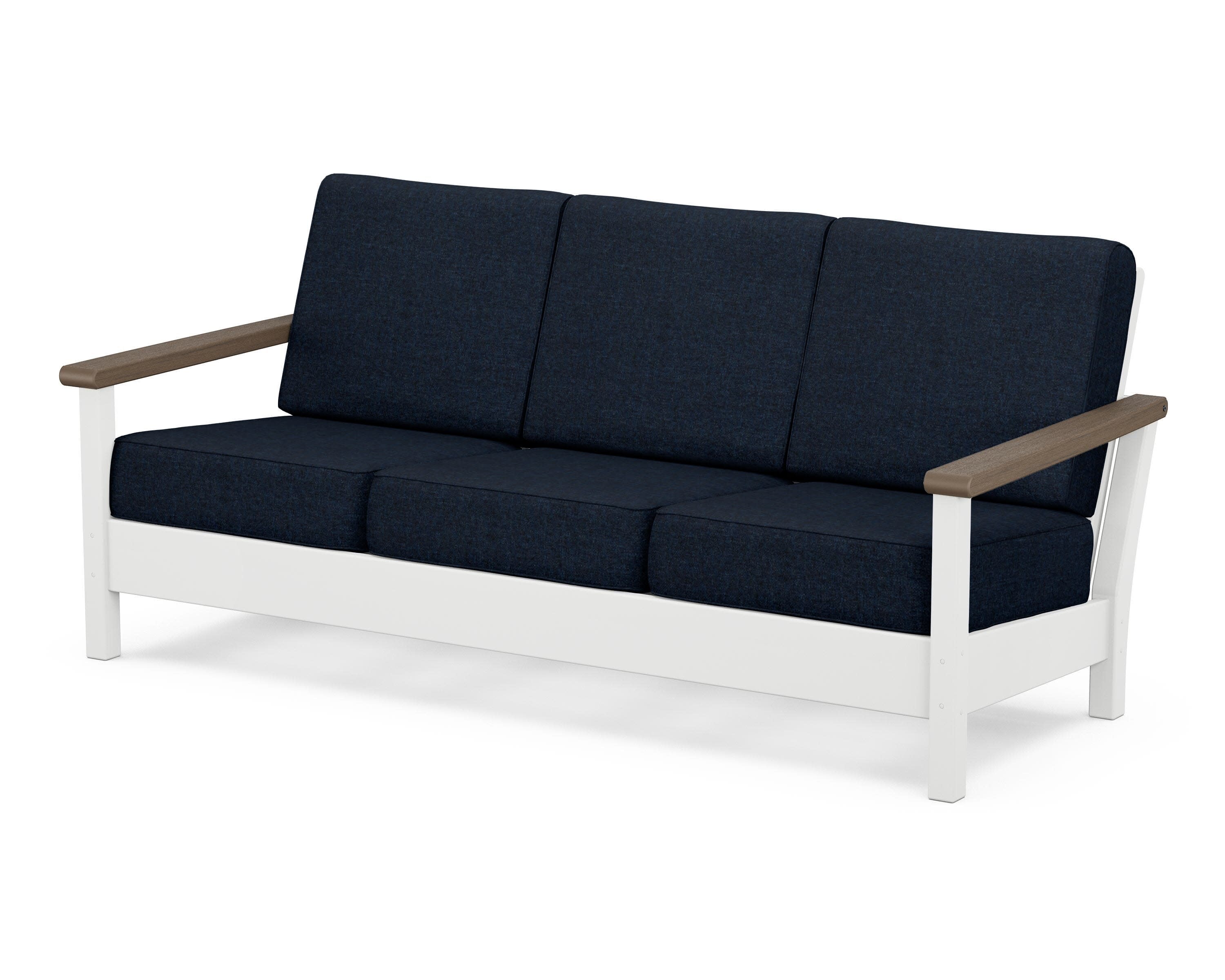Harbour Deep Seating Sofa in White / Kona / Marine Indigo