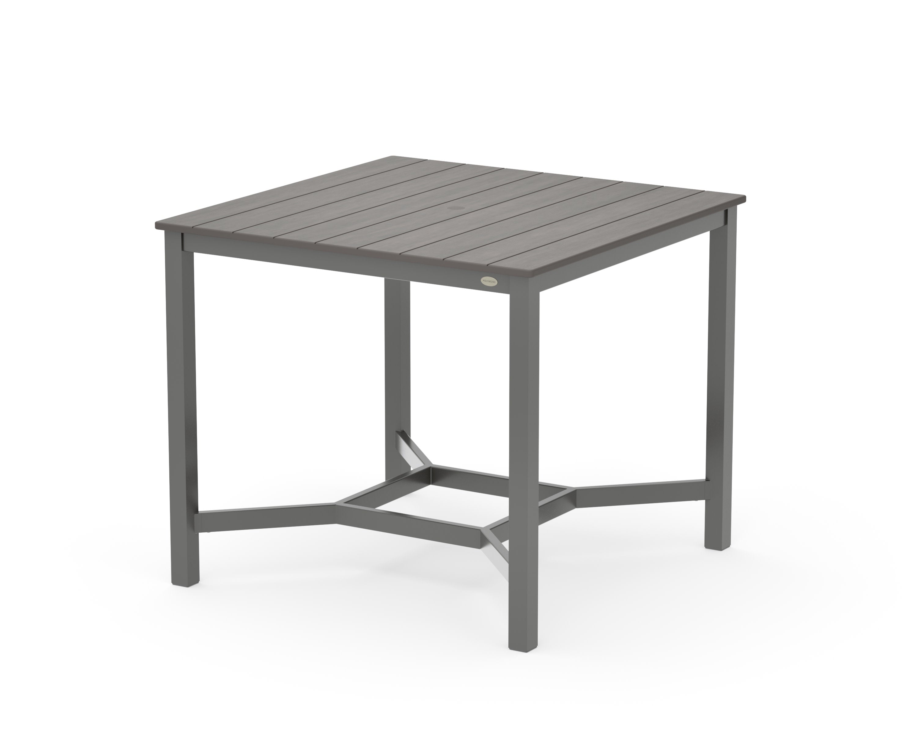 Main Street 42 x 42 Counter Table in Charcoal / Driftwood