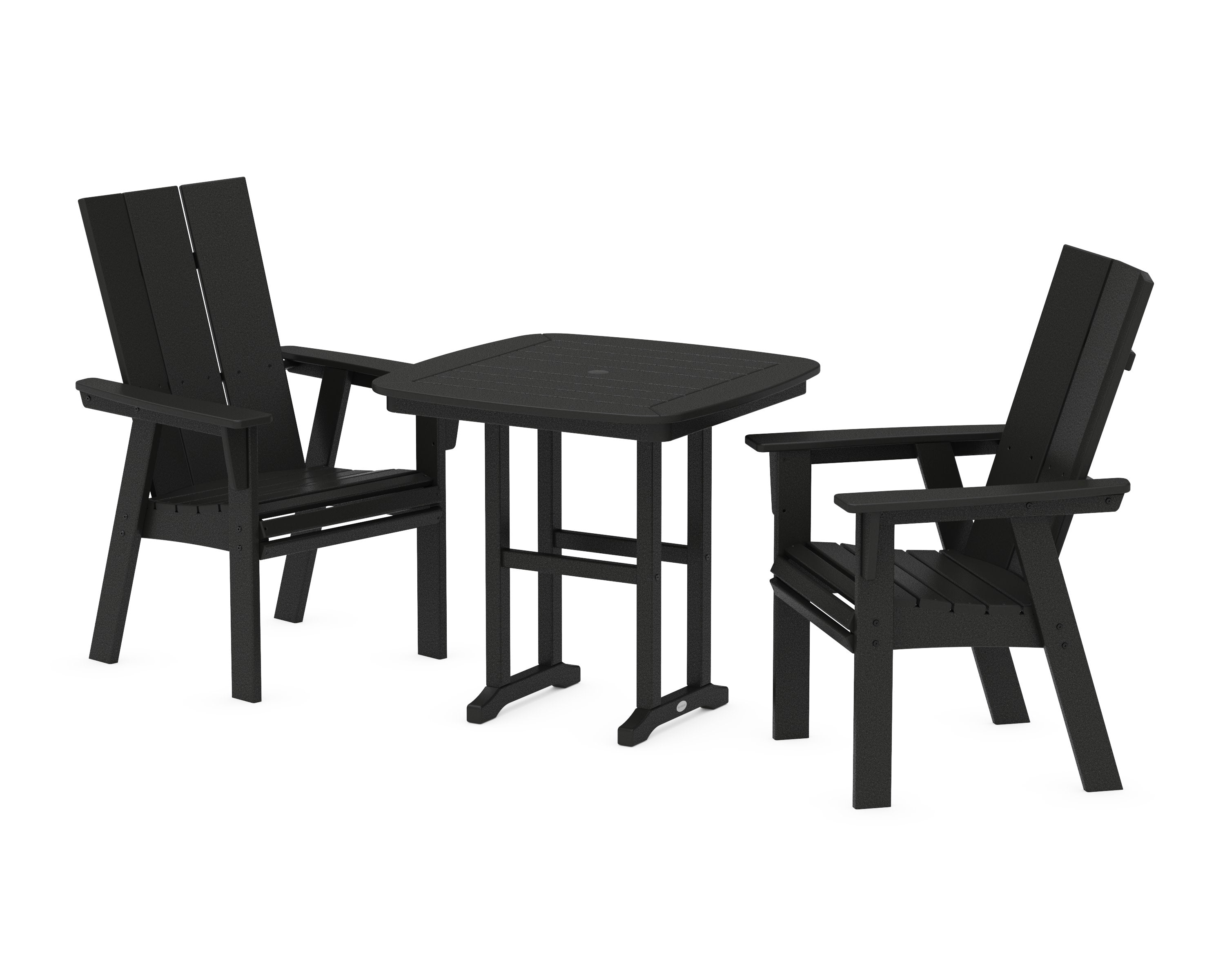 Modern Adirondack 3-Piece Dining Set in Black