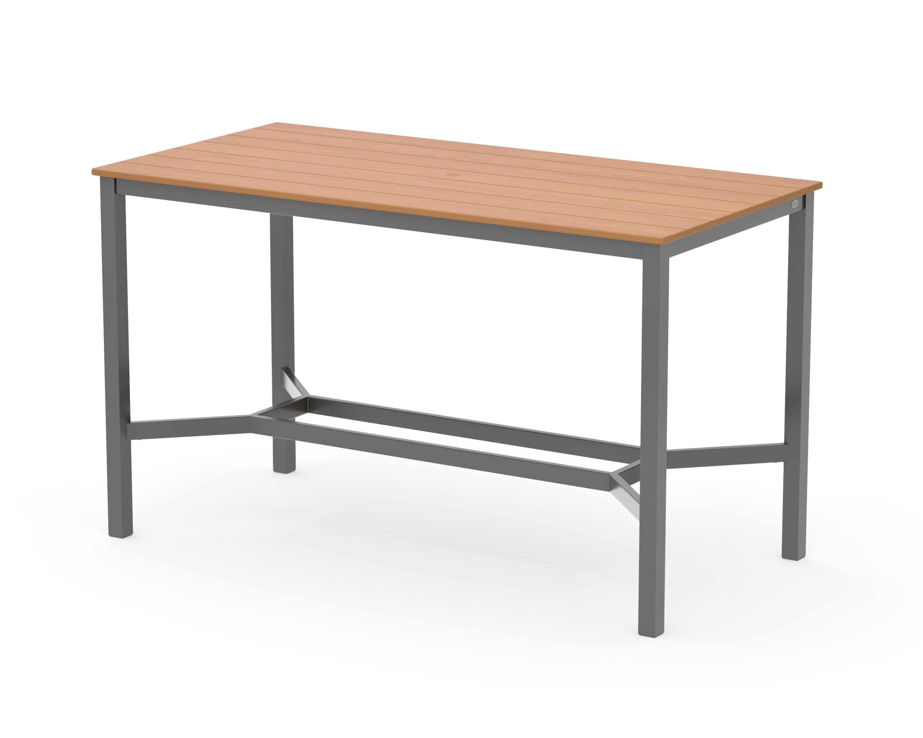 Main Street 36 x 72 Bar Table in Charcoal / Natural