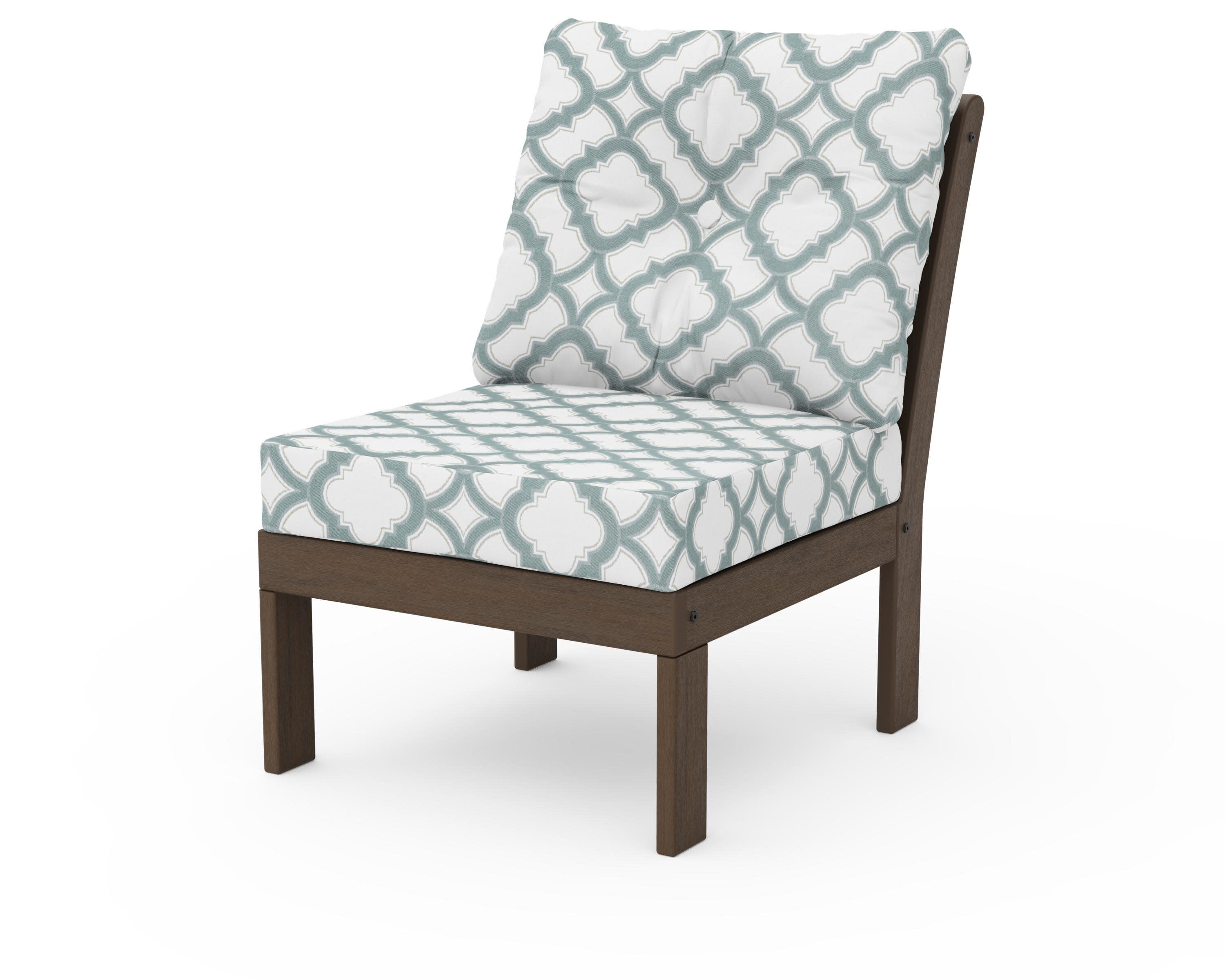 Vineyard Modular Armless Chair in Kona / Trellis Glacier Spa