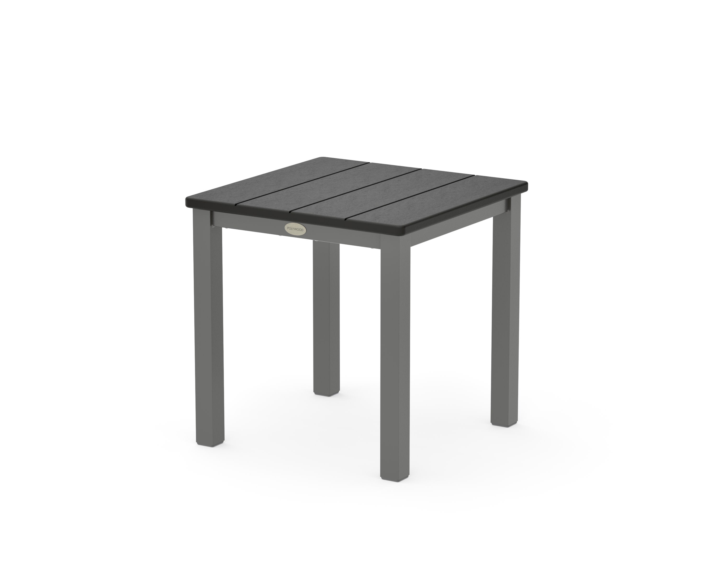 Main Street 18" Side Table in Charcoal / Black