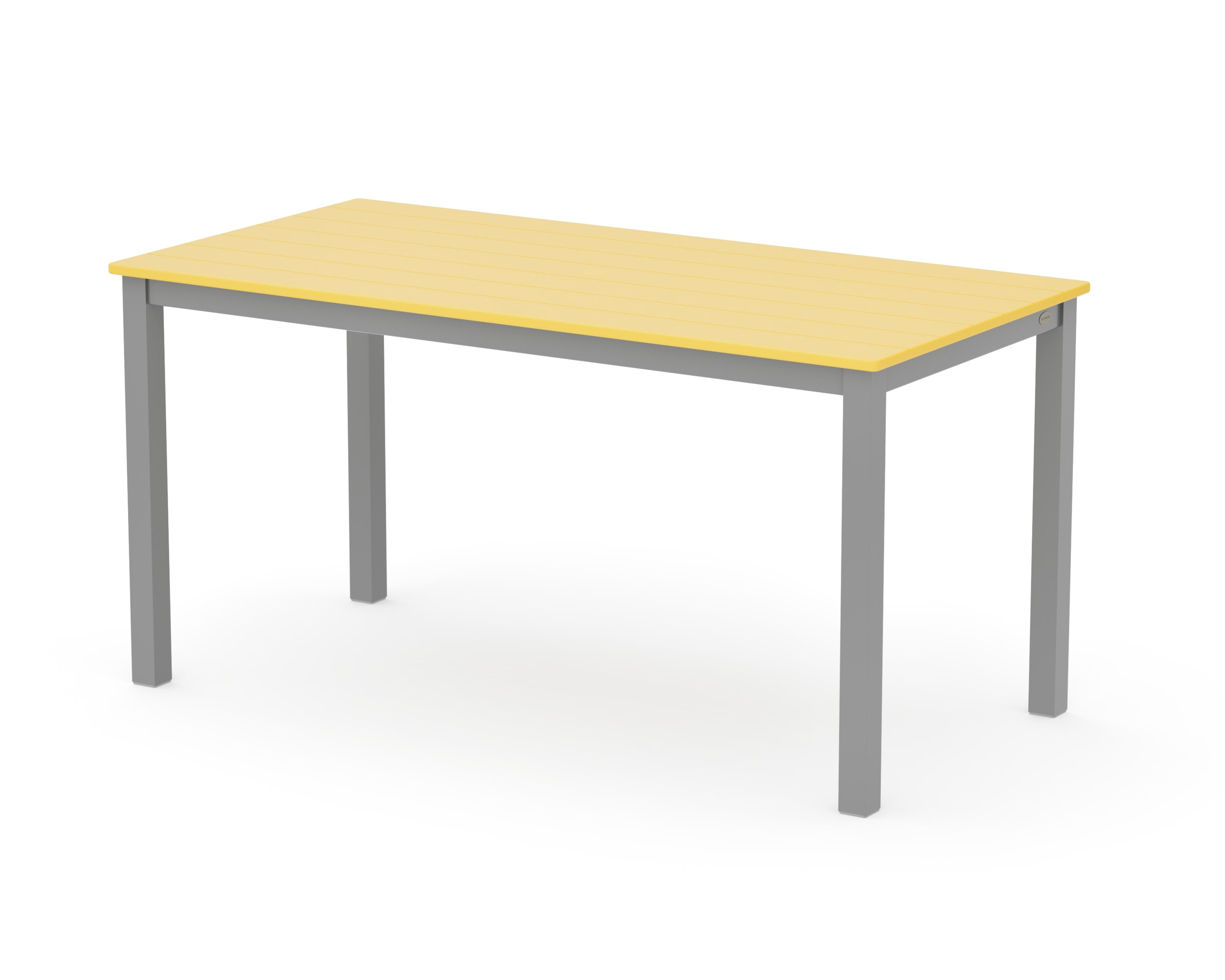 Main Street 30 x 60 Dining Table in Silver / Lemon