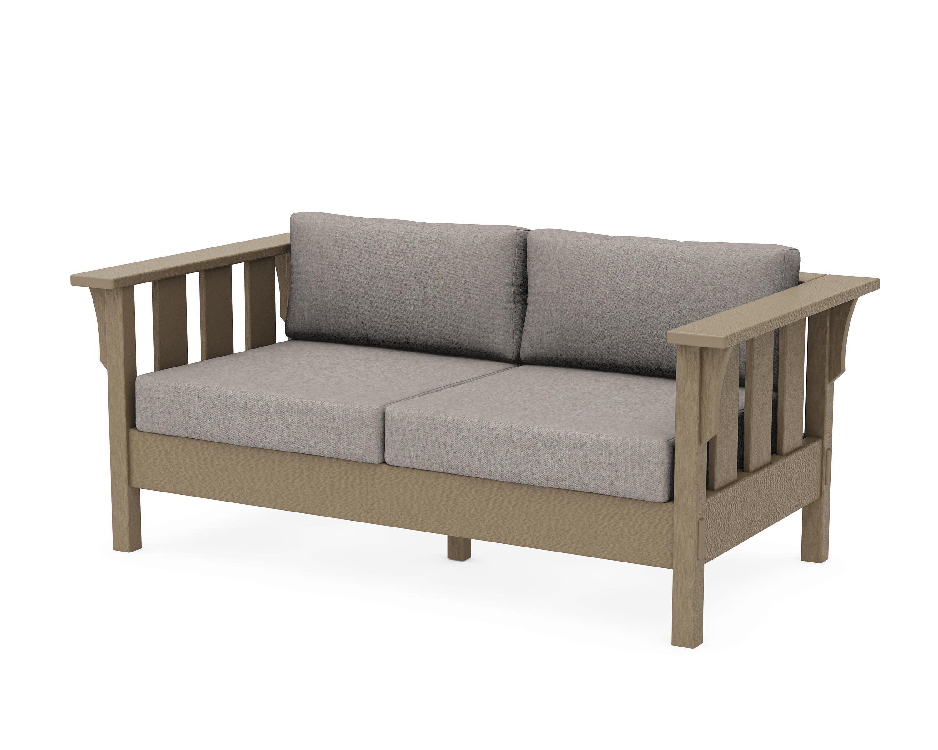 Acadia Deep Seating Loveseat in Vintage Sahara / Weathered Tweed