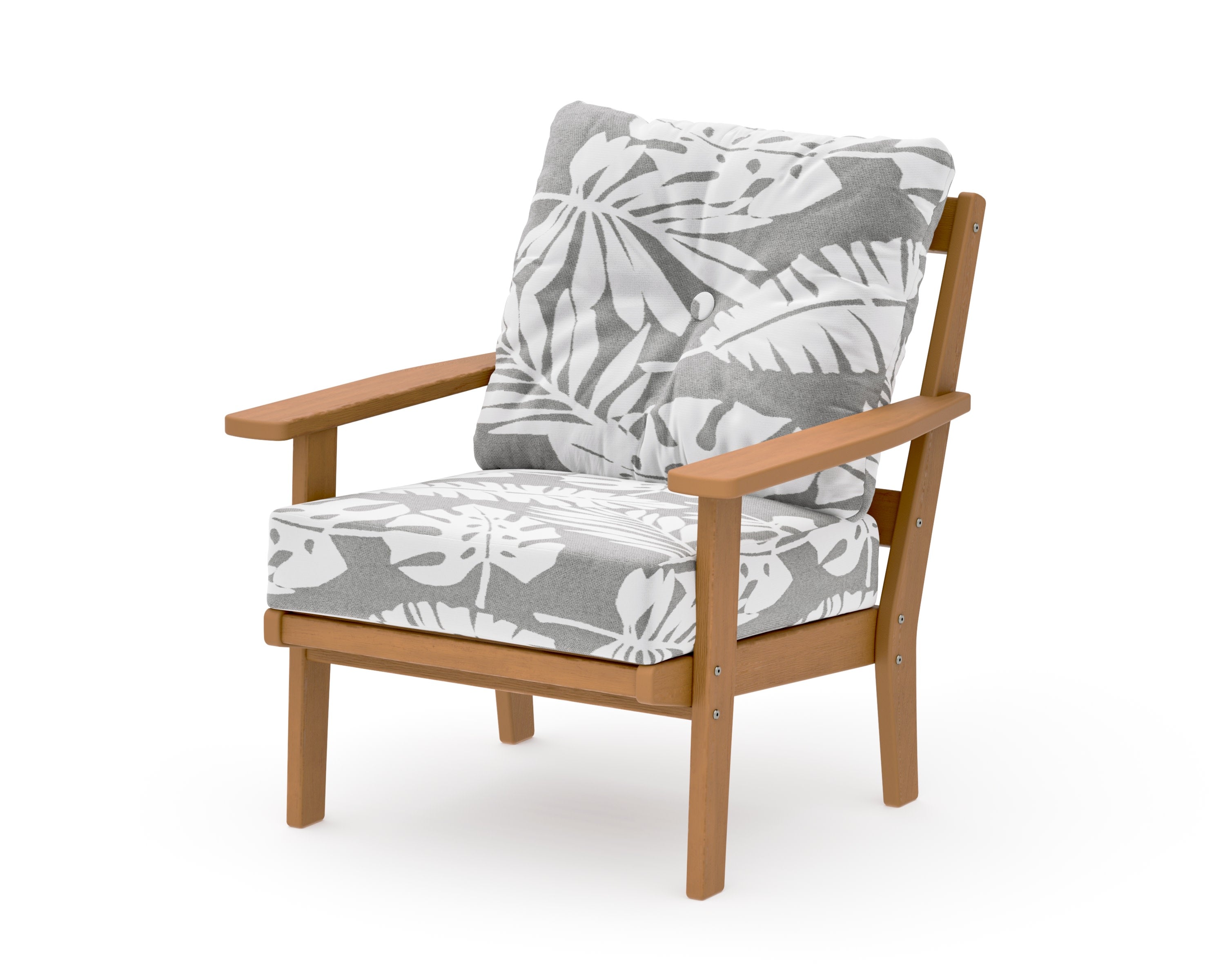 Prairie Deep Seating Chair in Natural / Leaf Grey Mist