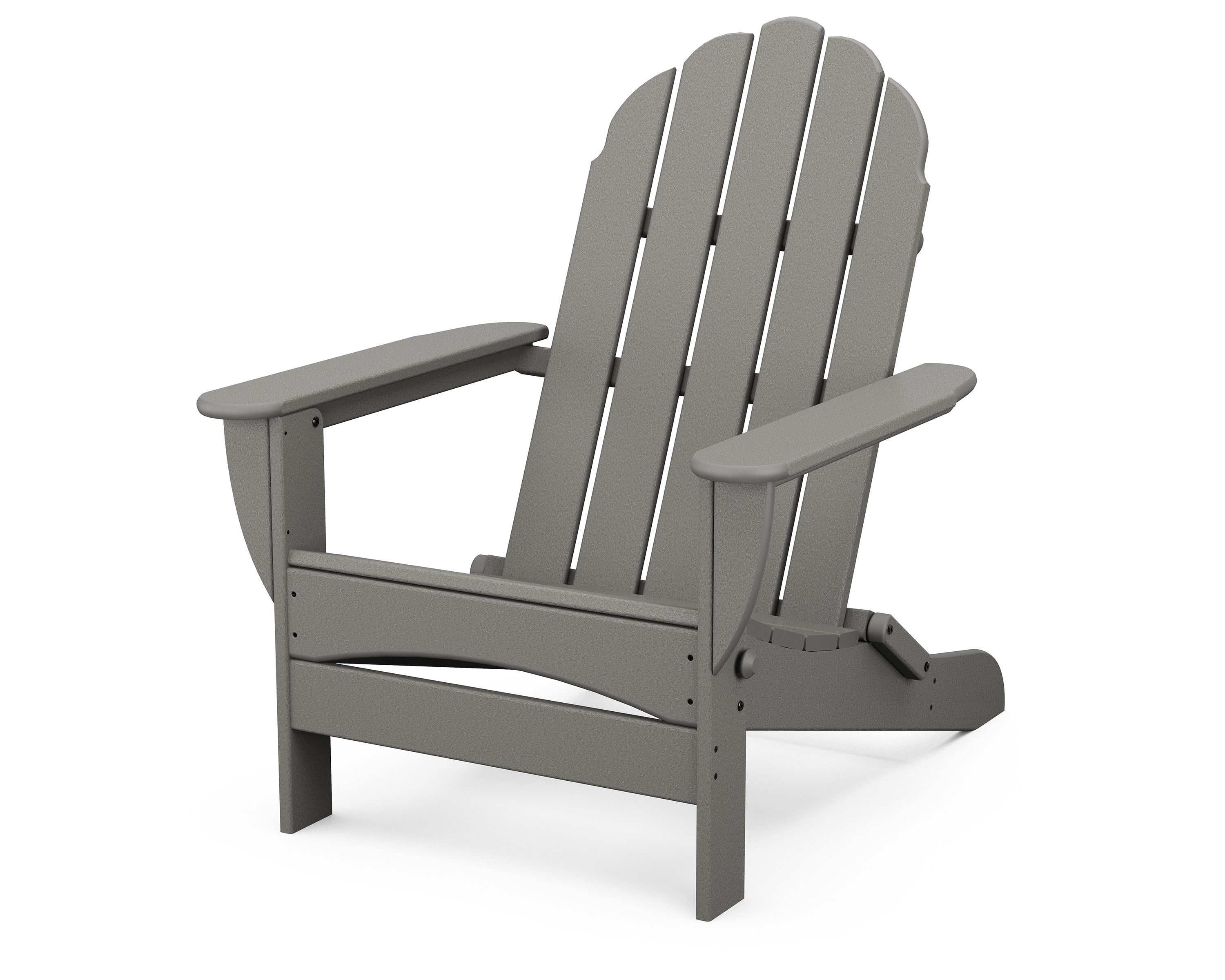 Classic Oversized Folding Adirondack Chair in Slate Grey