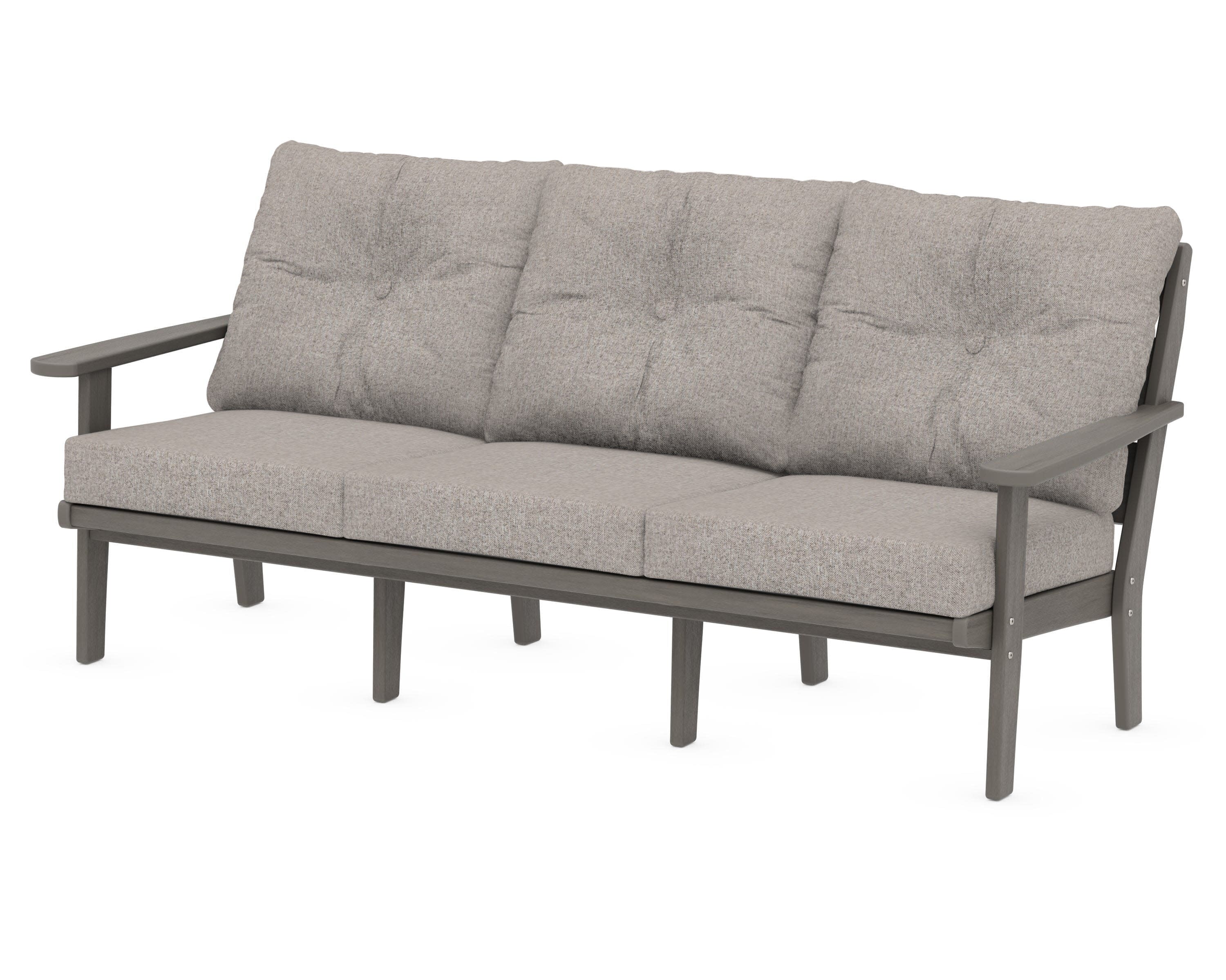 Lakeside Deep Seating Sofa in Driftwood / Weathered Tweed