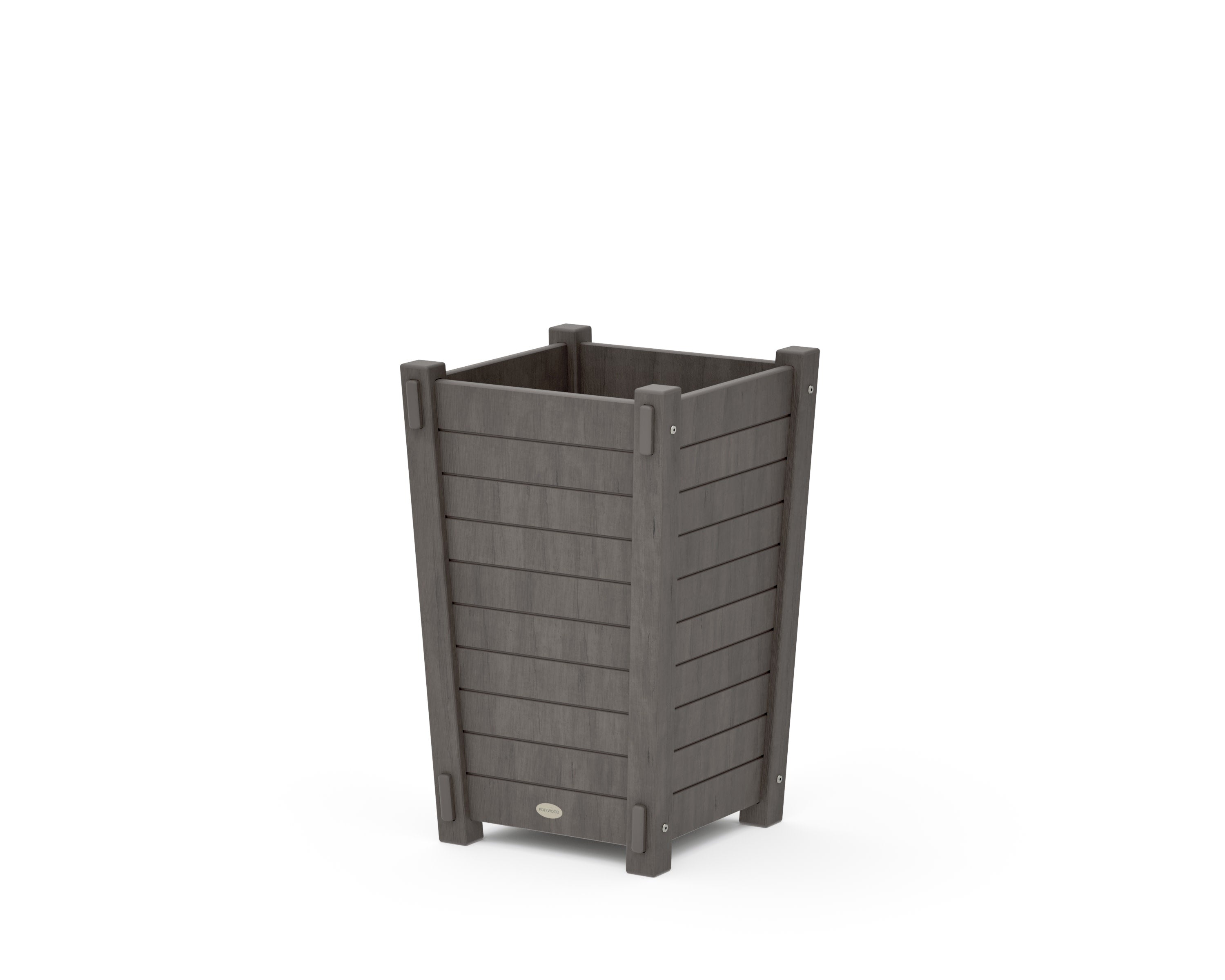 Nautical Tapered Square Short Planter Box in Driftwood