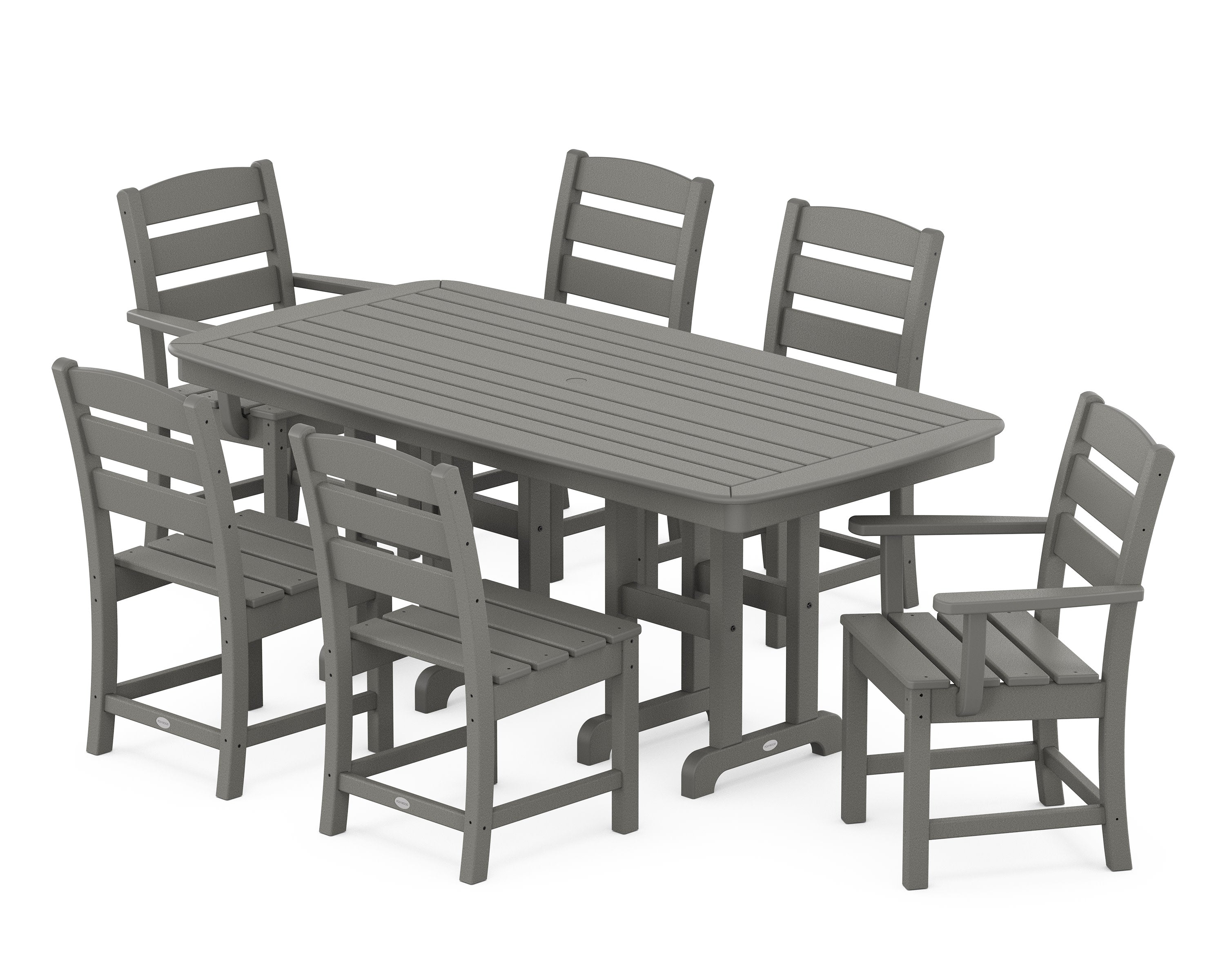 Lakeside 7-Piece Dining Set in Slate Grey