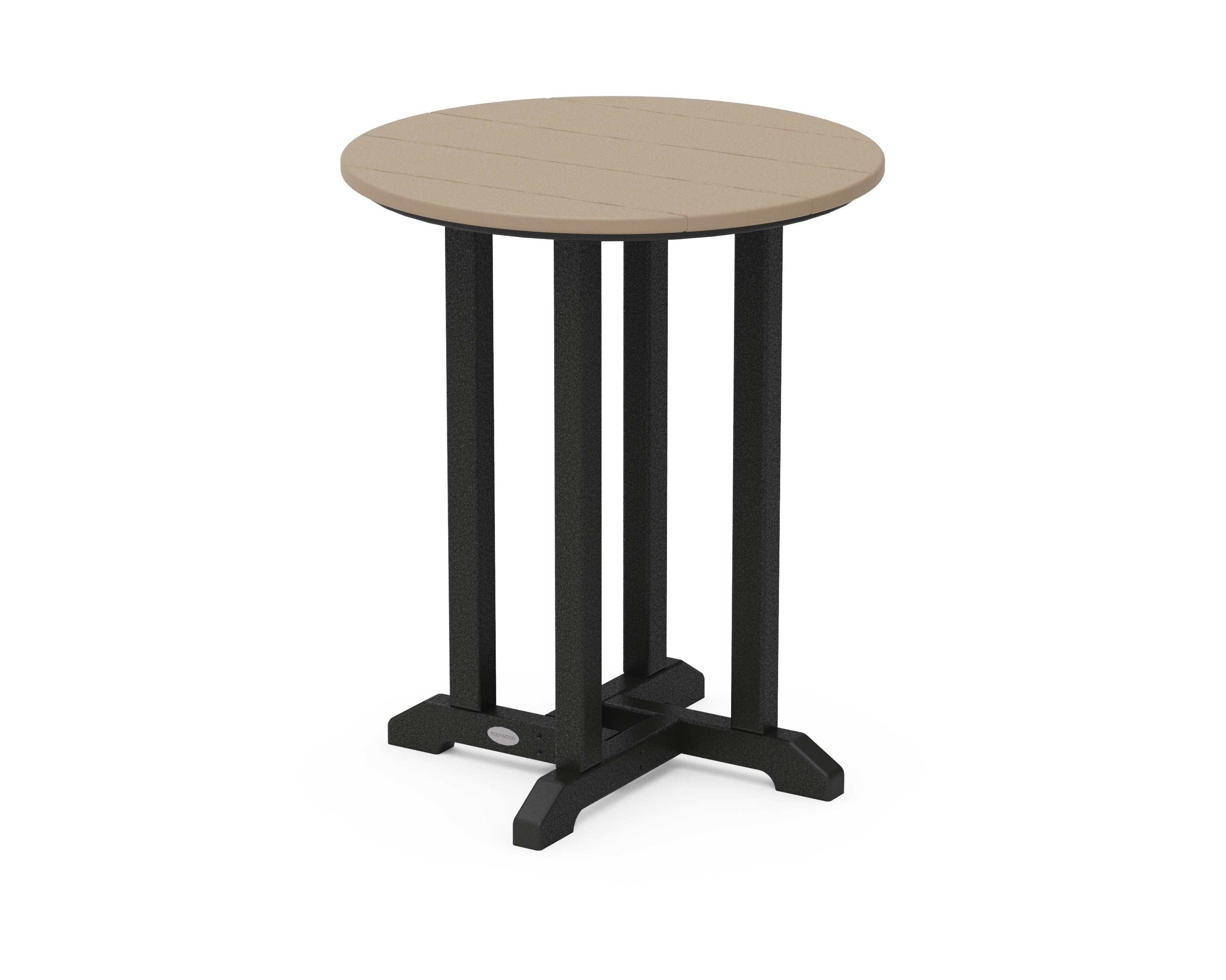 Contempo 24" Round Dining Table in Black / Vintage Sahara