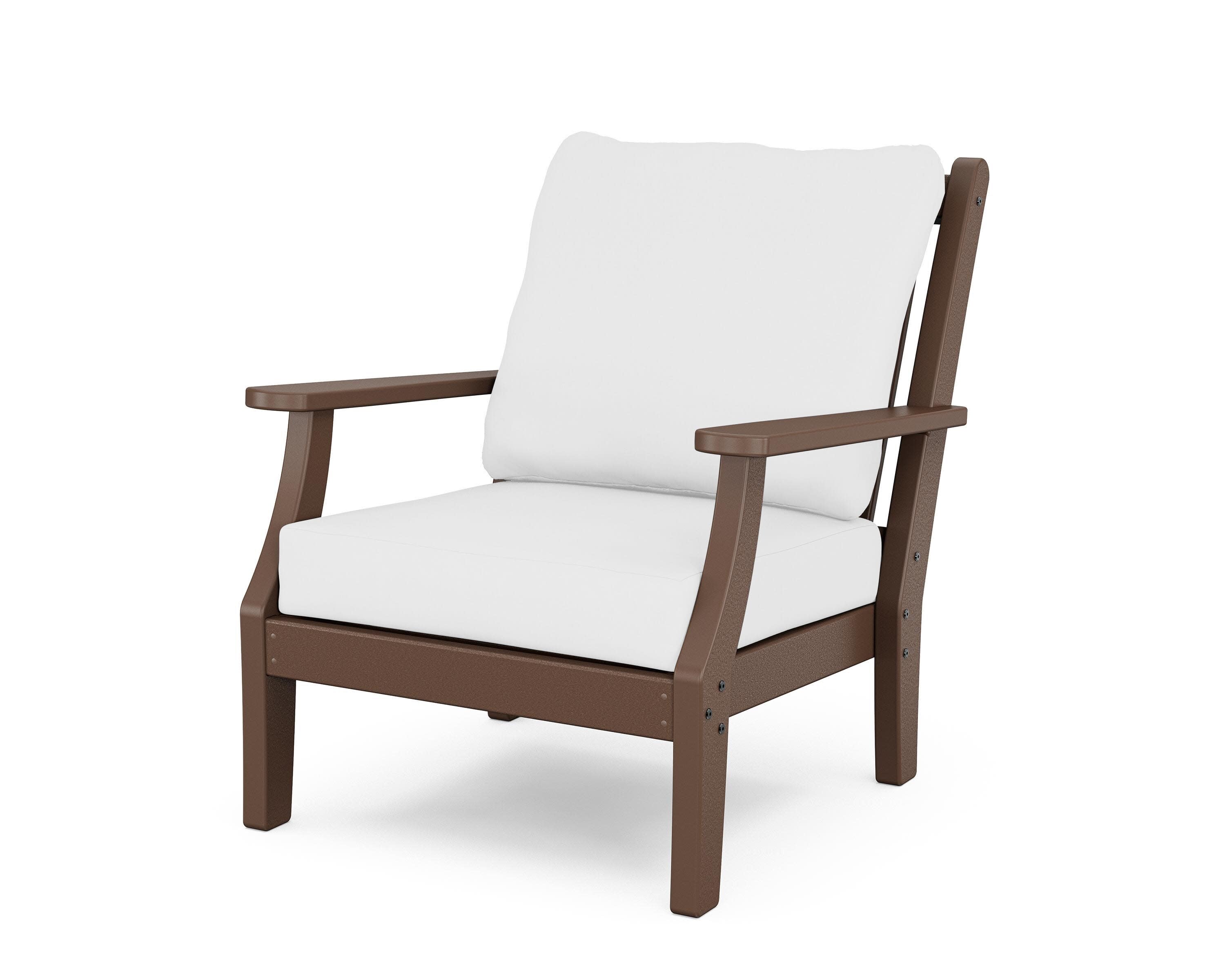 Wovendale Deep Seating Chair in Mahogany / Natural