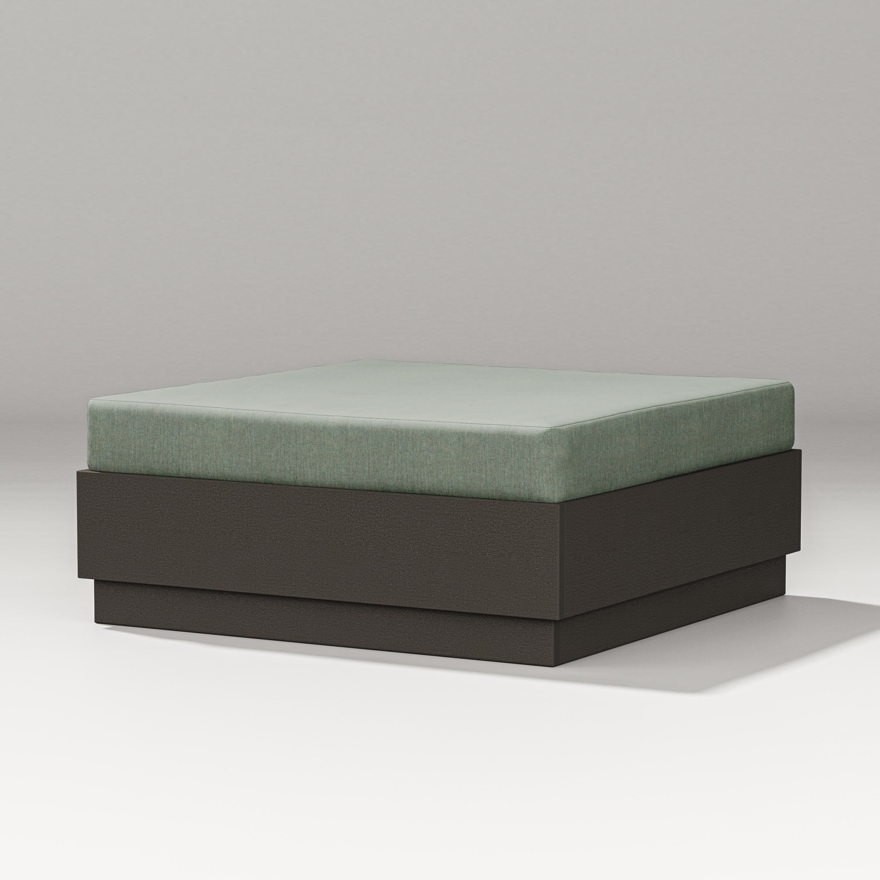 Elevate Lounge Ottoman in Vintage Coffee / Cast Sage