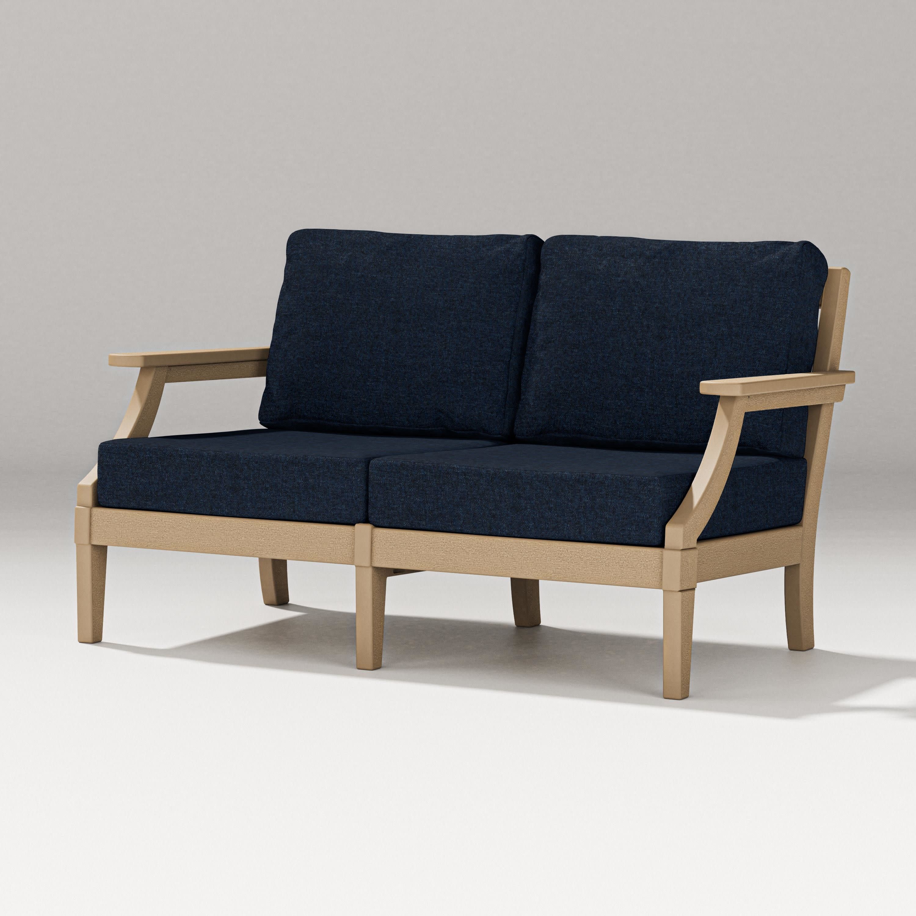 Estate Loveseat in Vintage Sahara / Marine Indigo