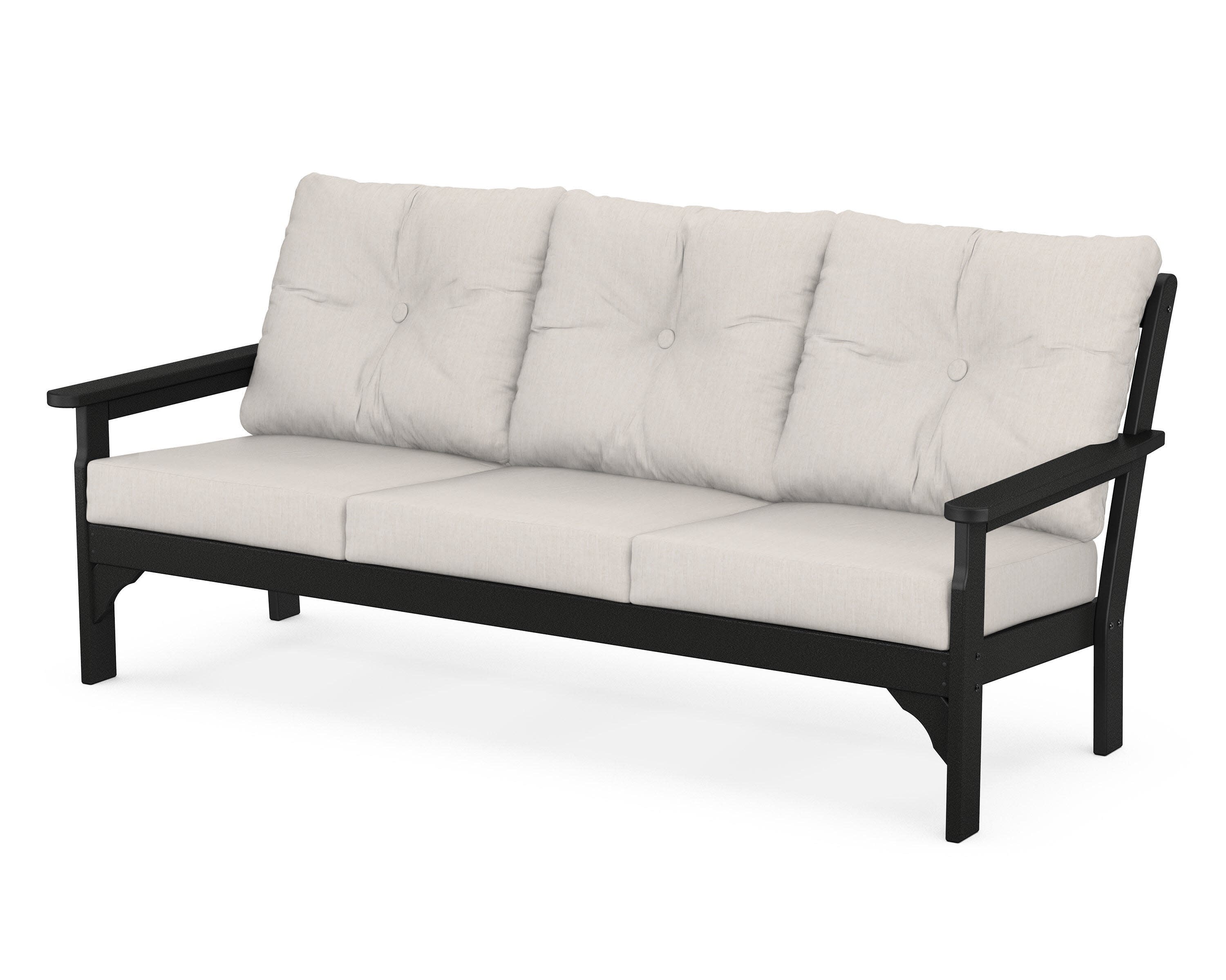 Vineyard Deep Seating Sofa in Black / Cast Ash