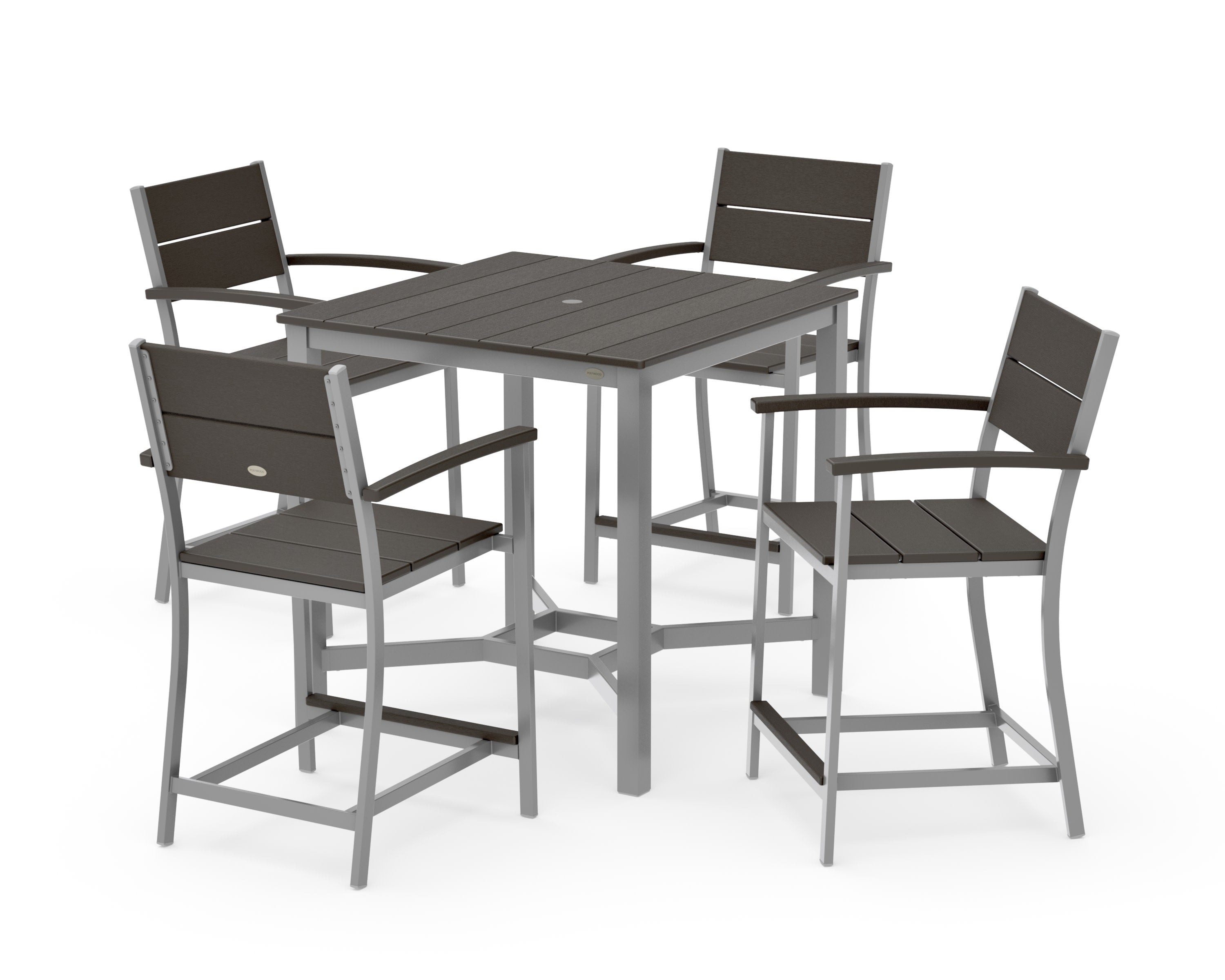 Main Street 5-Piece Counter Set in Silver / Vintage Coffee