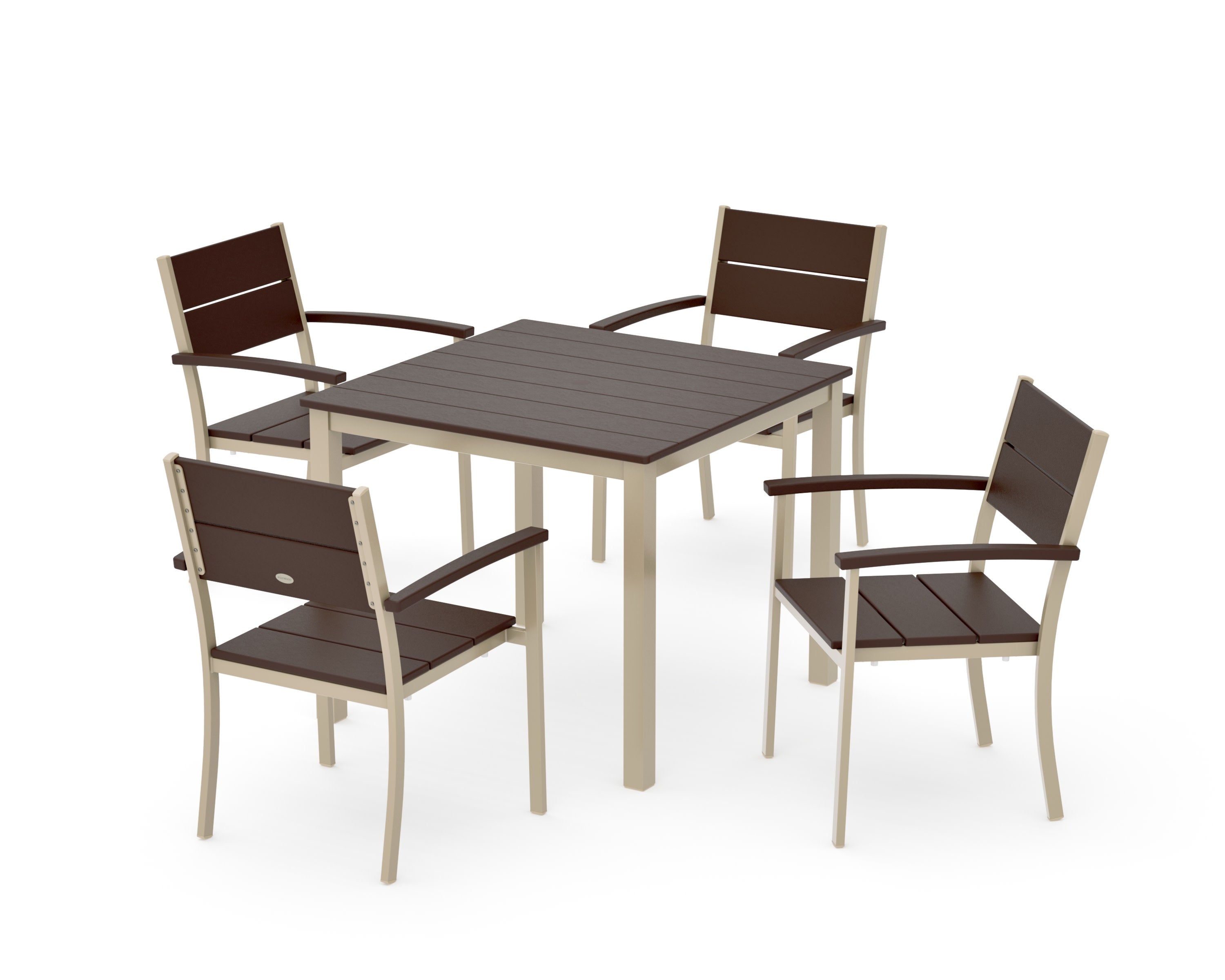 Main Street 5-Piece Dining Set in Sand / Mahogany