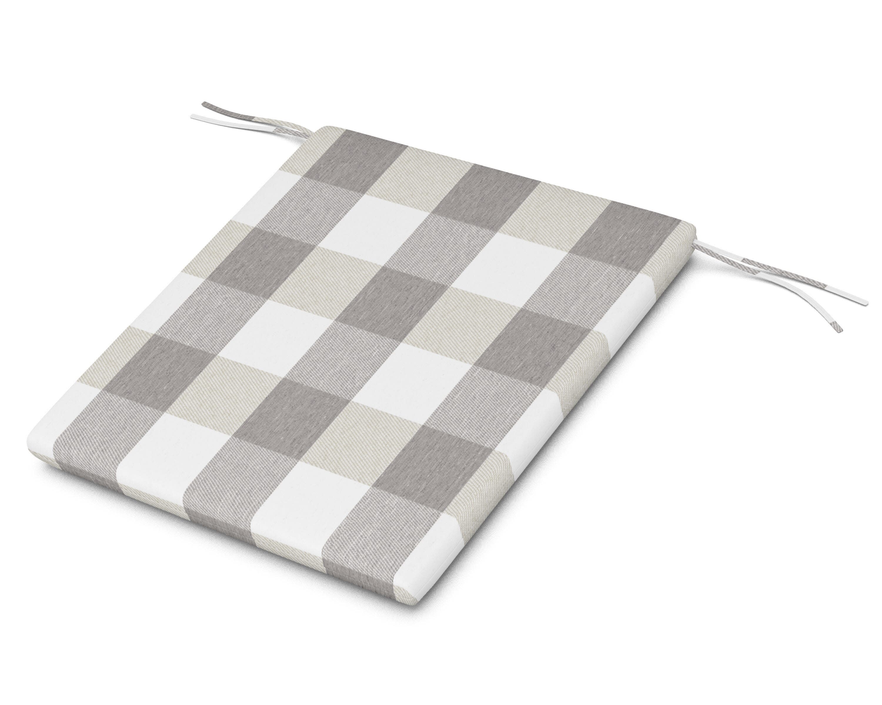 AL100 Seat Pad in Buffalo Plaid Grey Mist