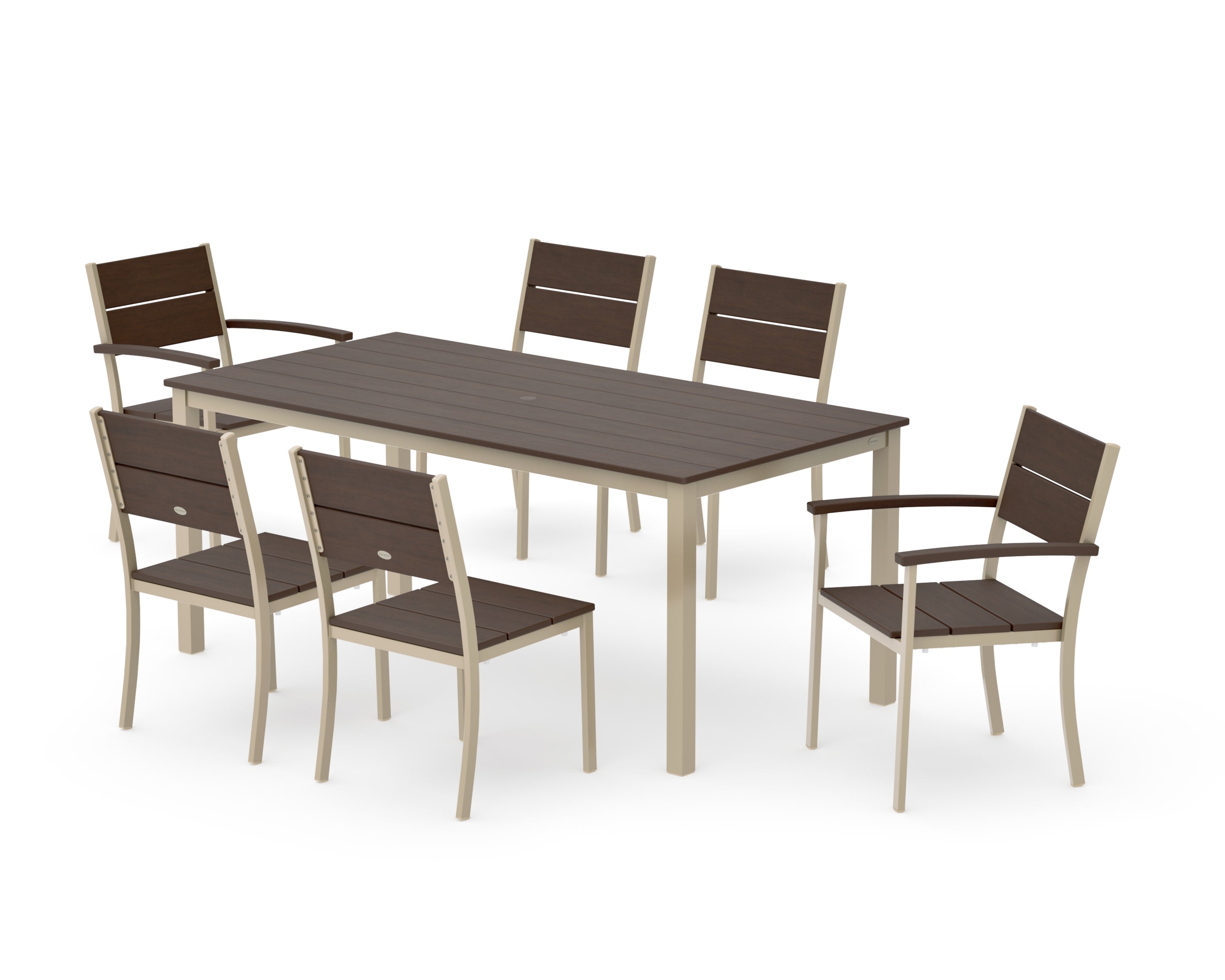 Main Street 7-Piece Dining Set in Sand / Kona