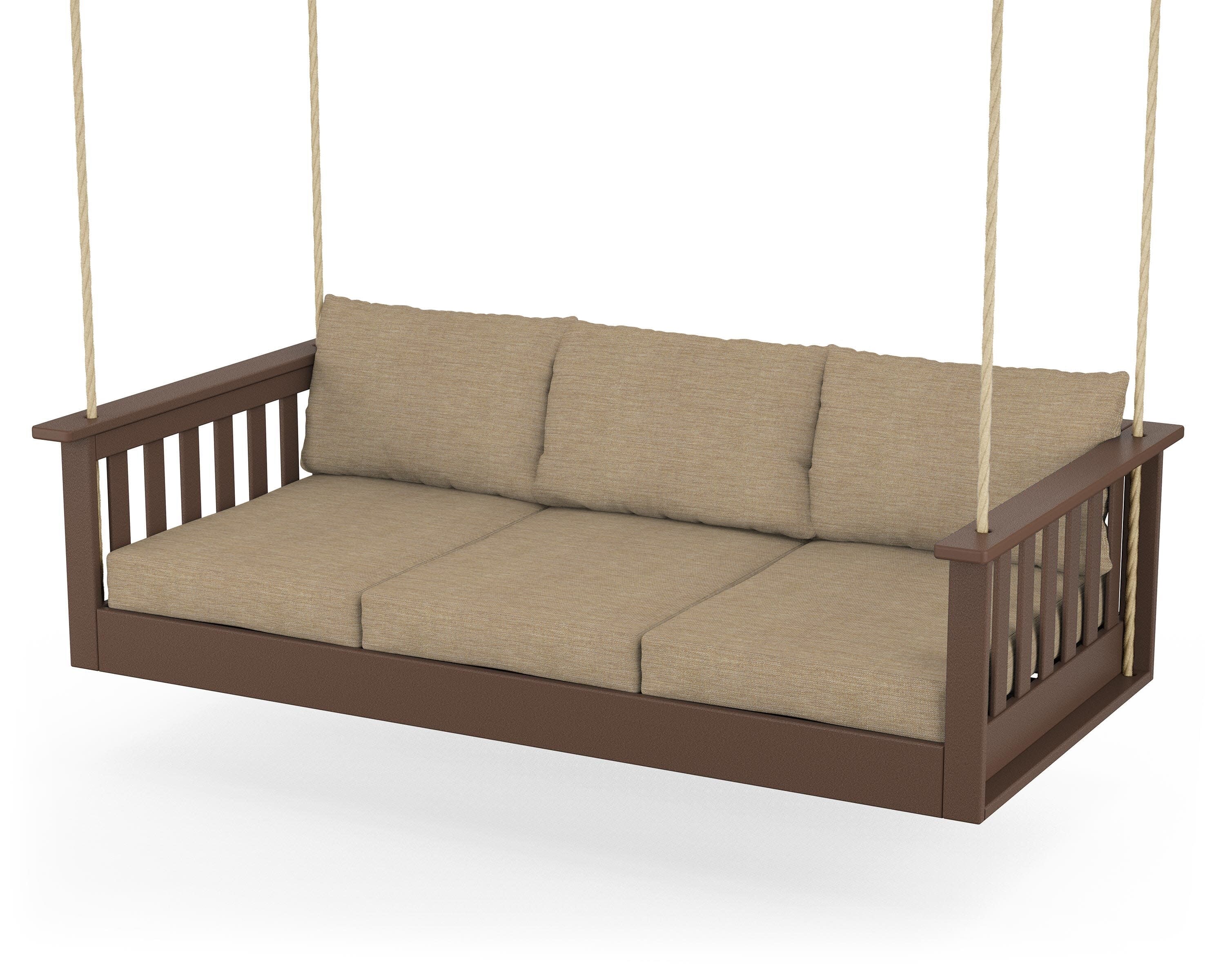 Vineyard Daybed Swing in Mahogany / Charmer Desert