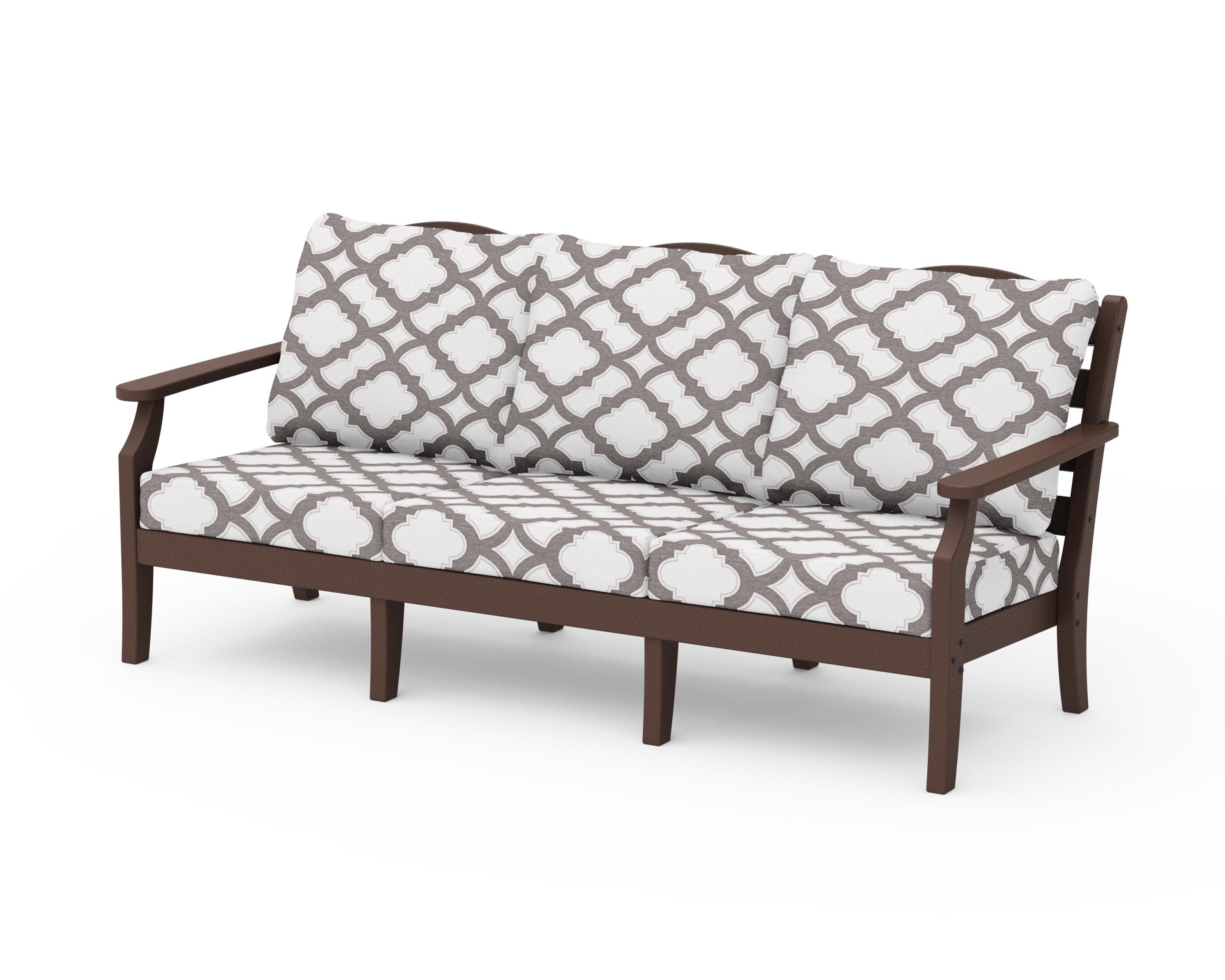 Savannah Deep Seating Sofa in Mahogany / Trellis Grey Mist