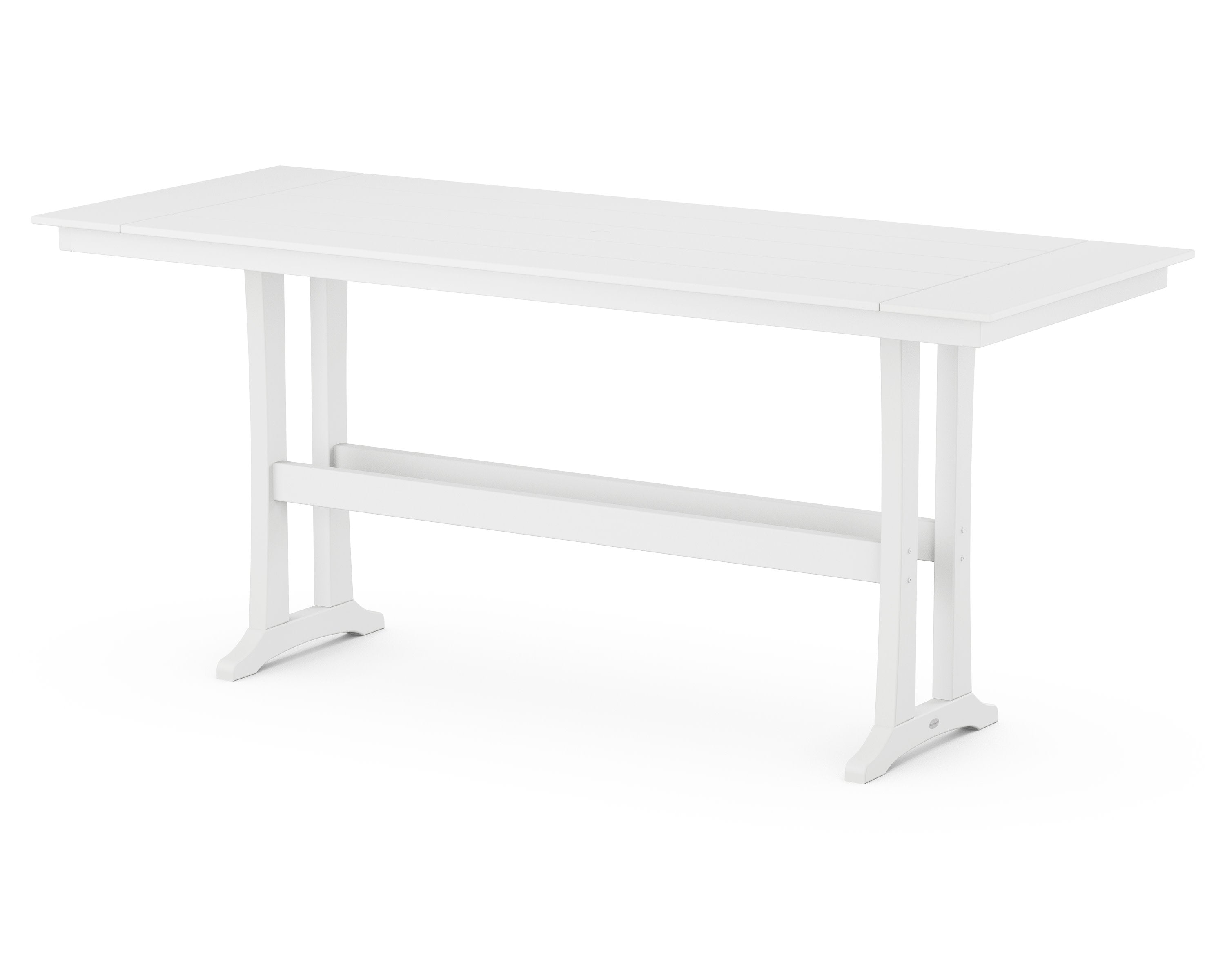 Farmhouse Trestle 38" x 96" Bar Table in White