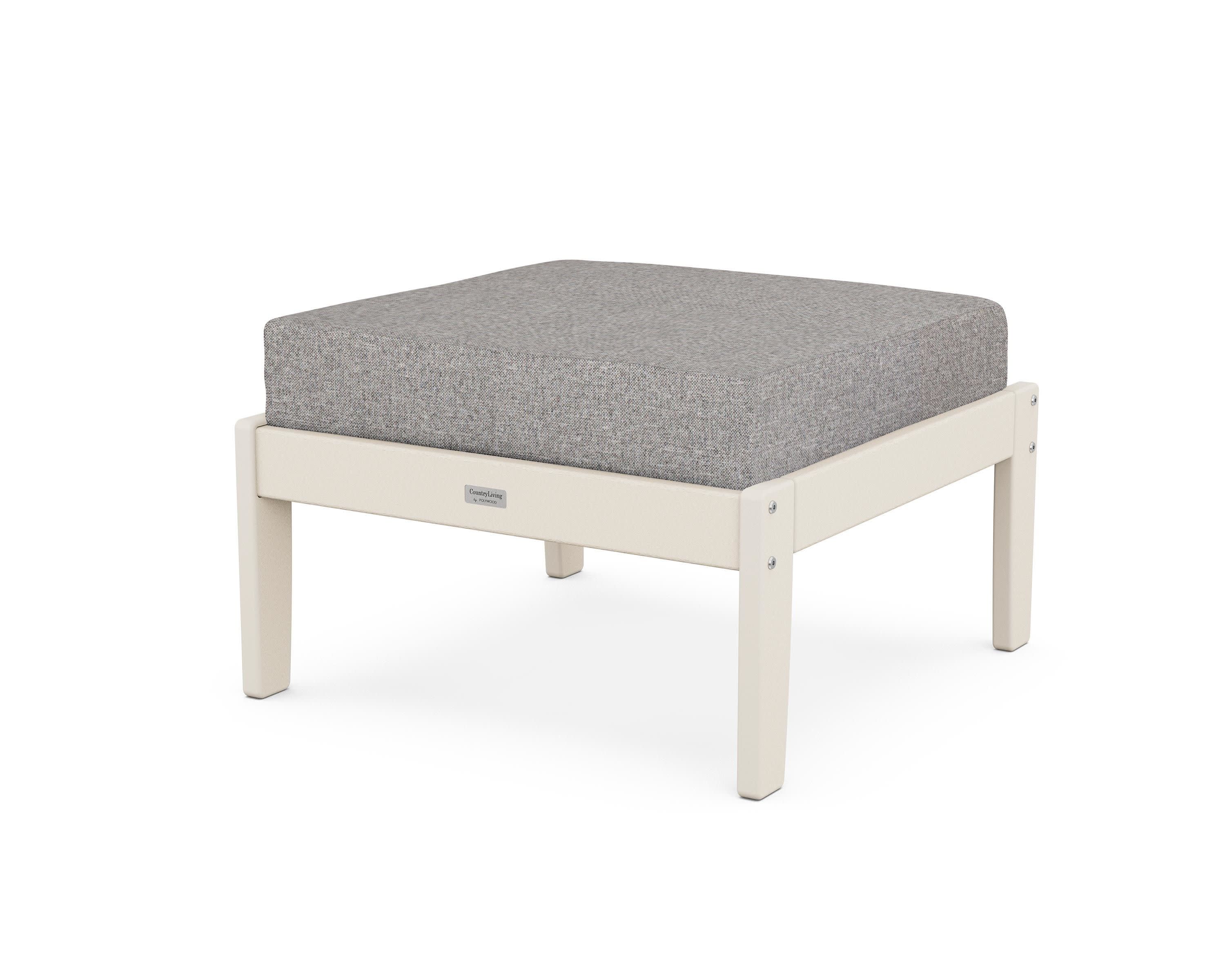 Cottage Deep Seating Ottoman in Sand / Grey Mist