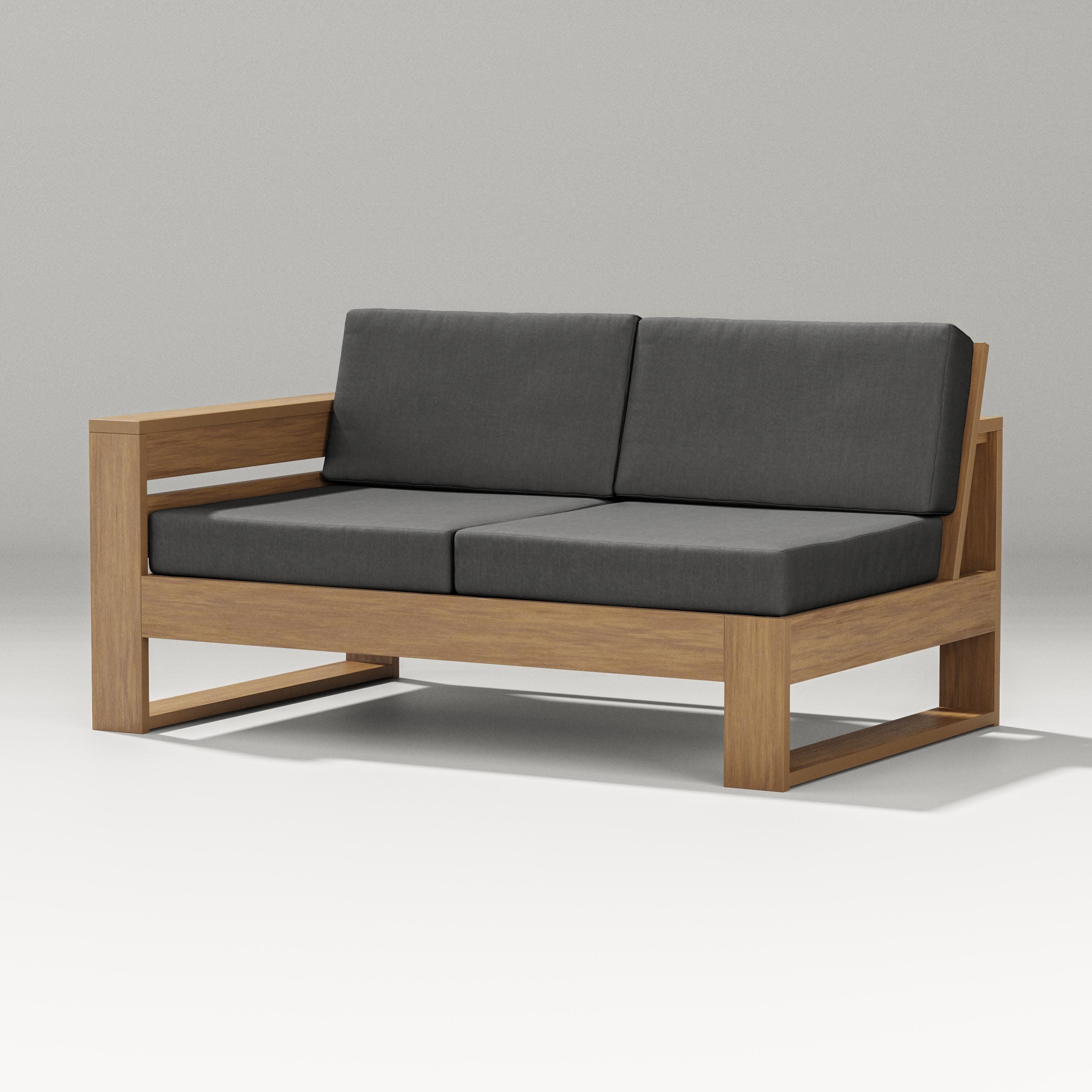 Latitude Modular Left Arm Loveseat in Natural / Spectrum Carbon
