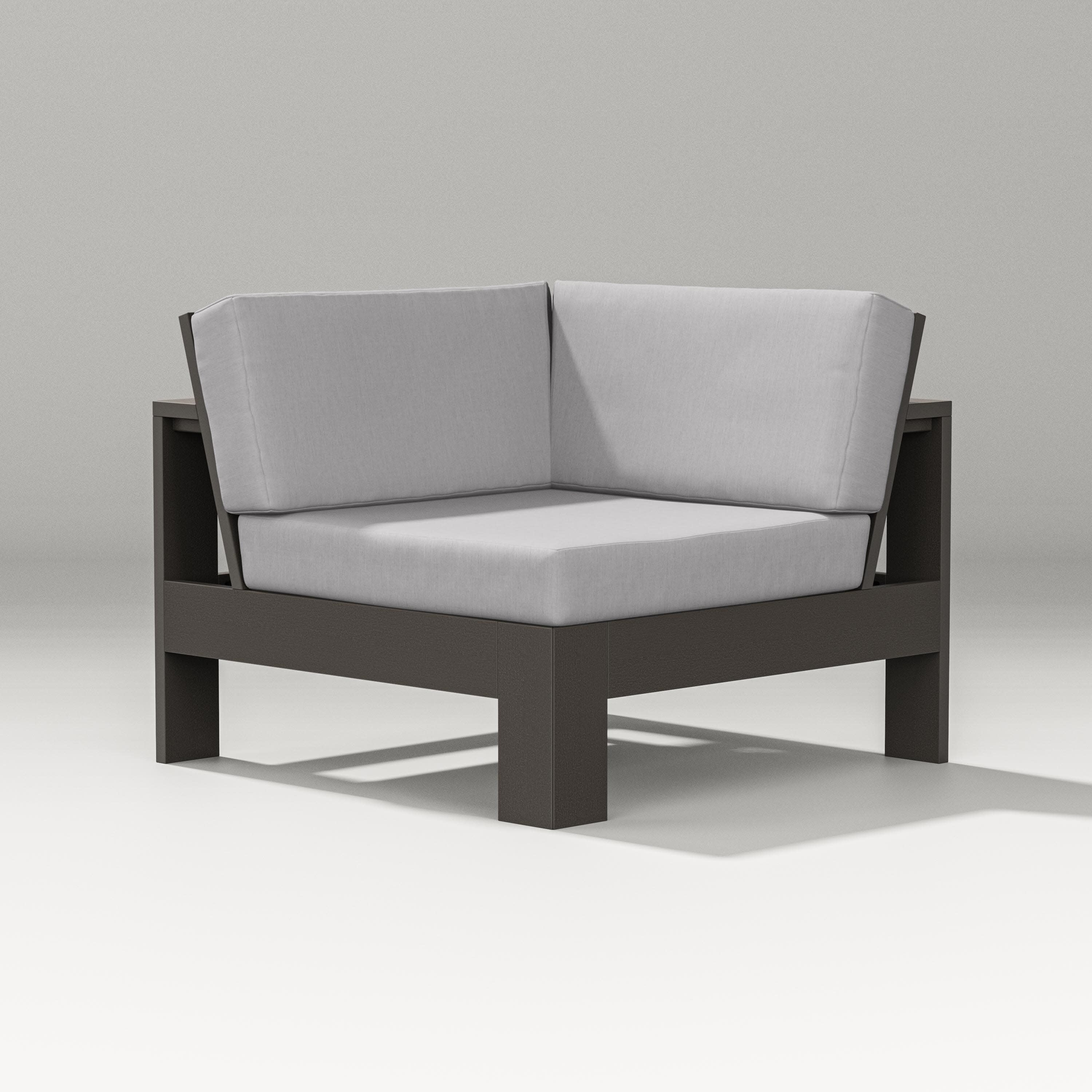 Latitude Modular Corner Chair in Vintage Coffee / Granite