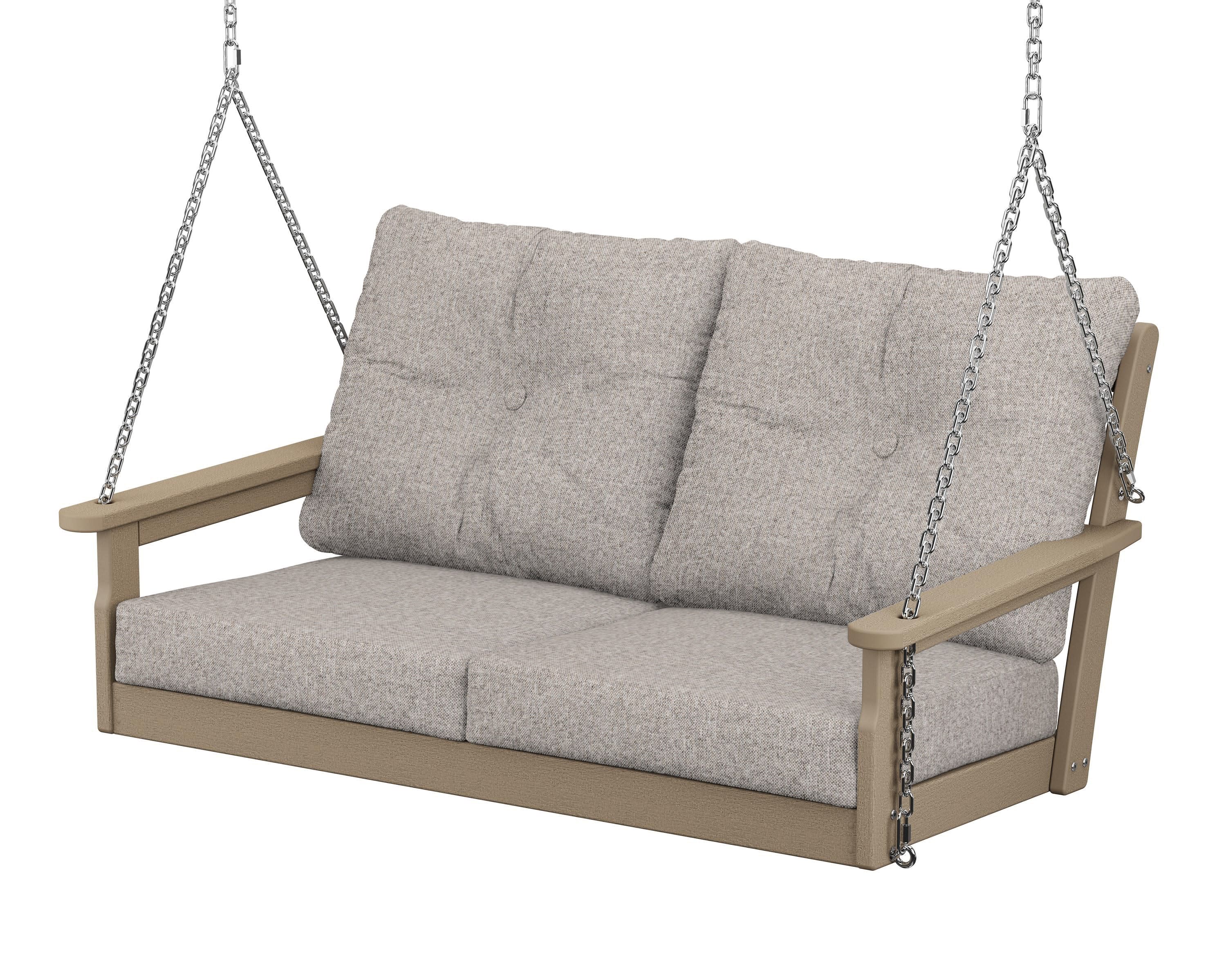 Vineyard Deep Seating Swing in Vintage Sahara / Weathered Tweed