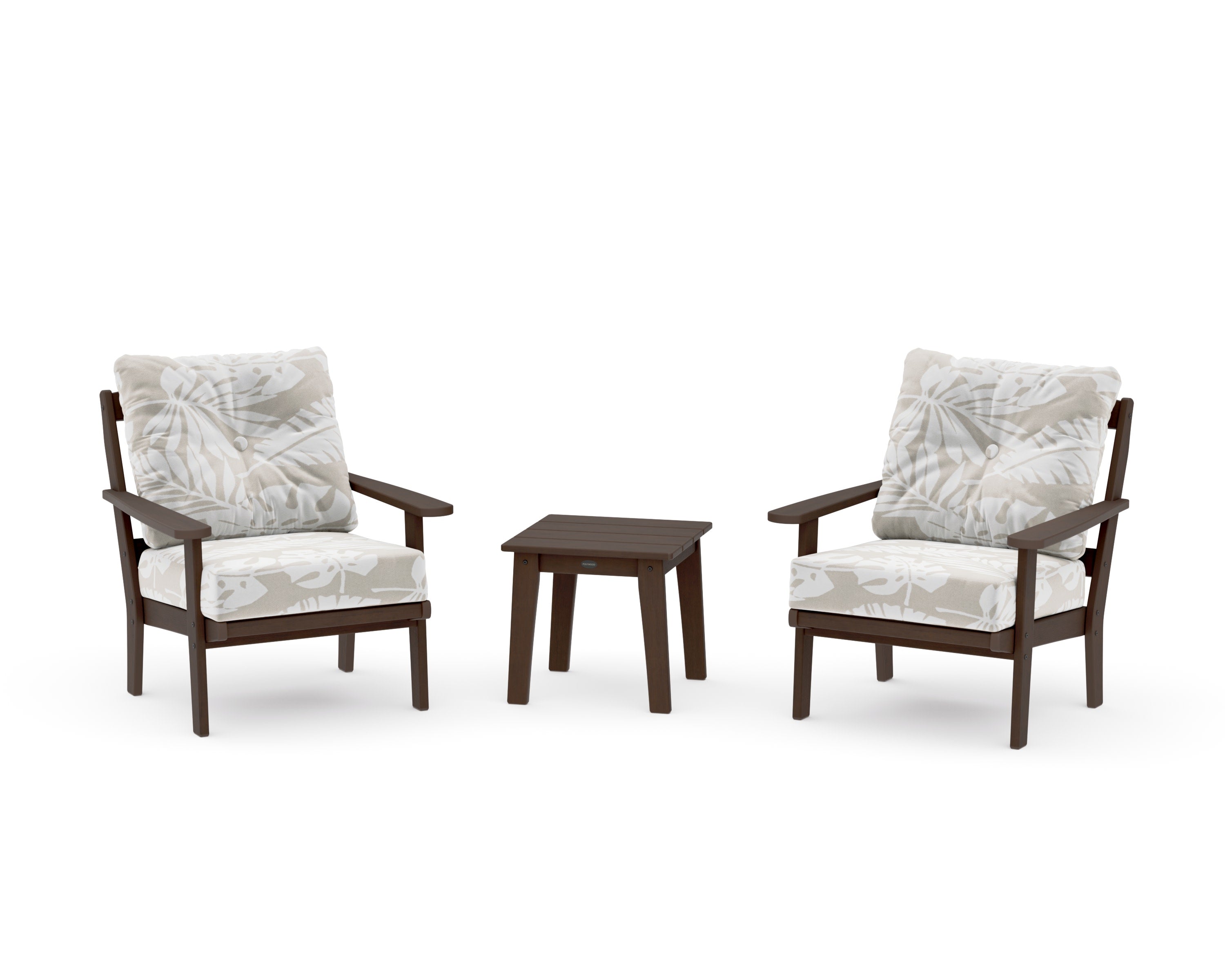 Mission 3-Piece Deep Seating Set in Kona / Leaf Dune Burlap