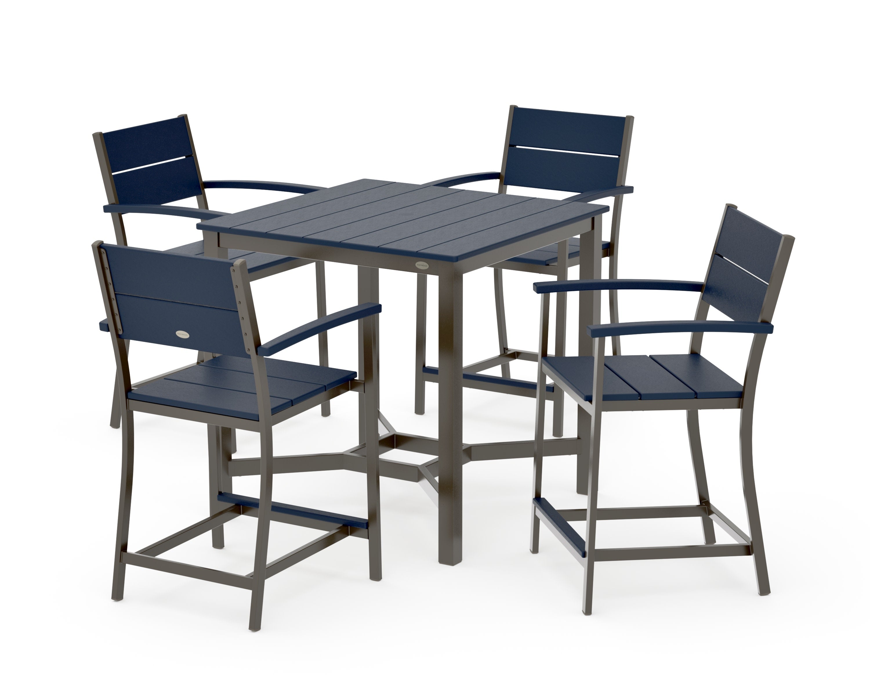 Main Street 5-Piece Counter Set in Bronze / Navy