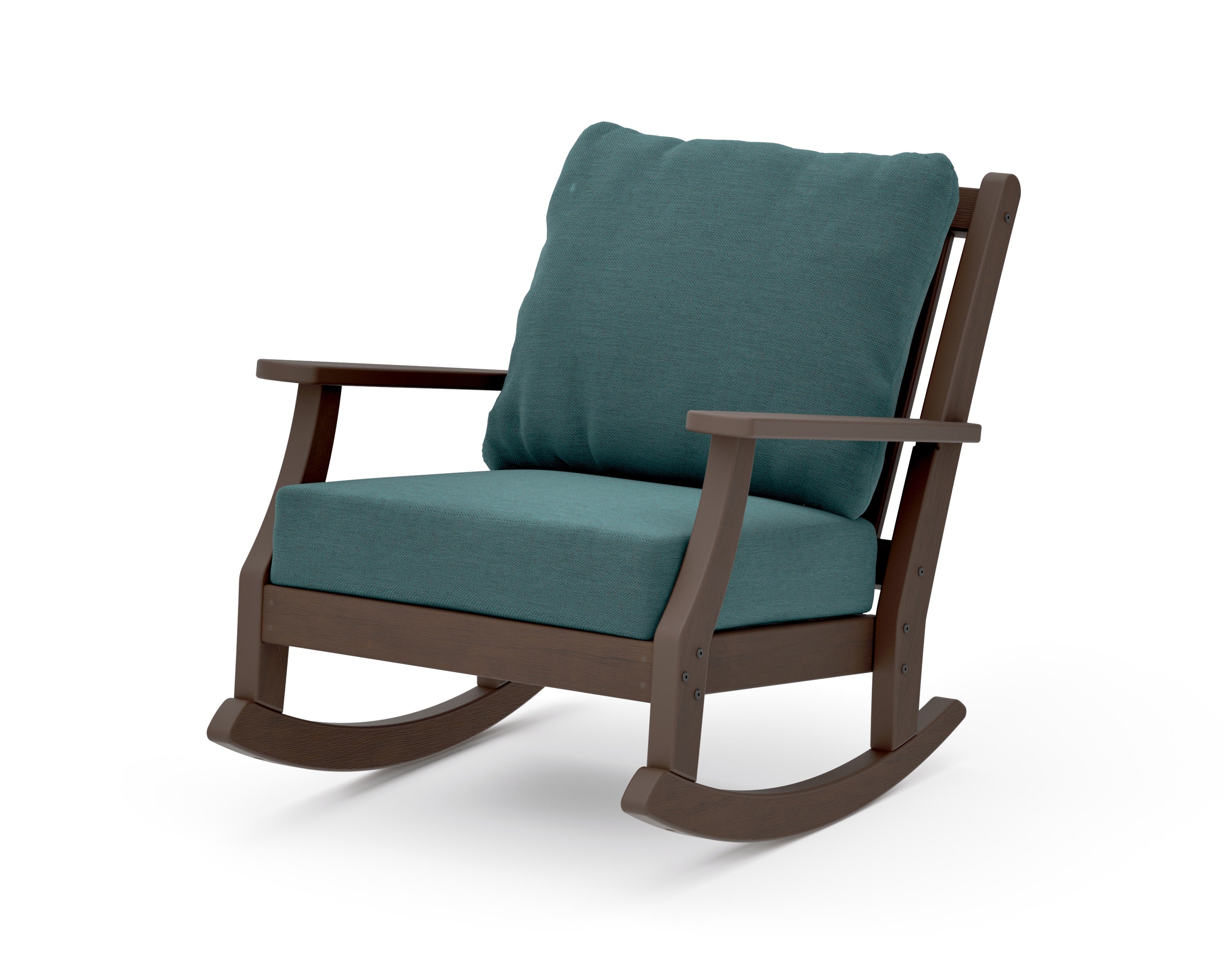 Wovendale Deep Seating Rocking Chair in Kona / Ocean Teal
