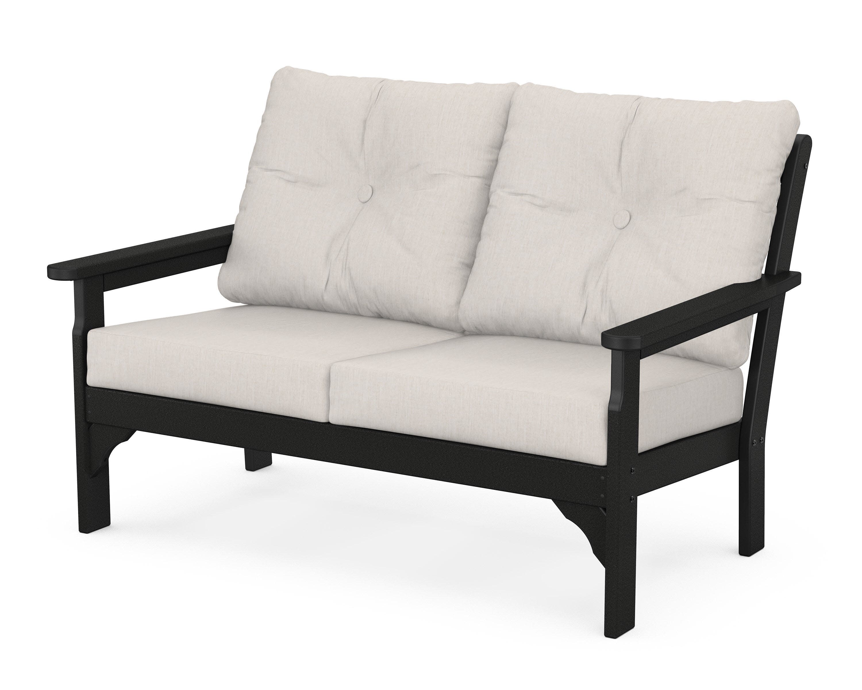 Vineyard Deep Seating Loveseat in Black / Cast Ash