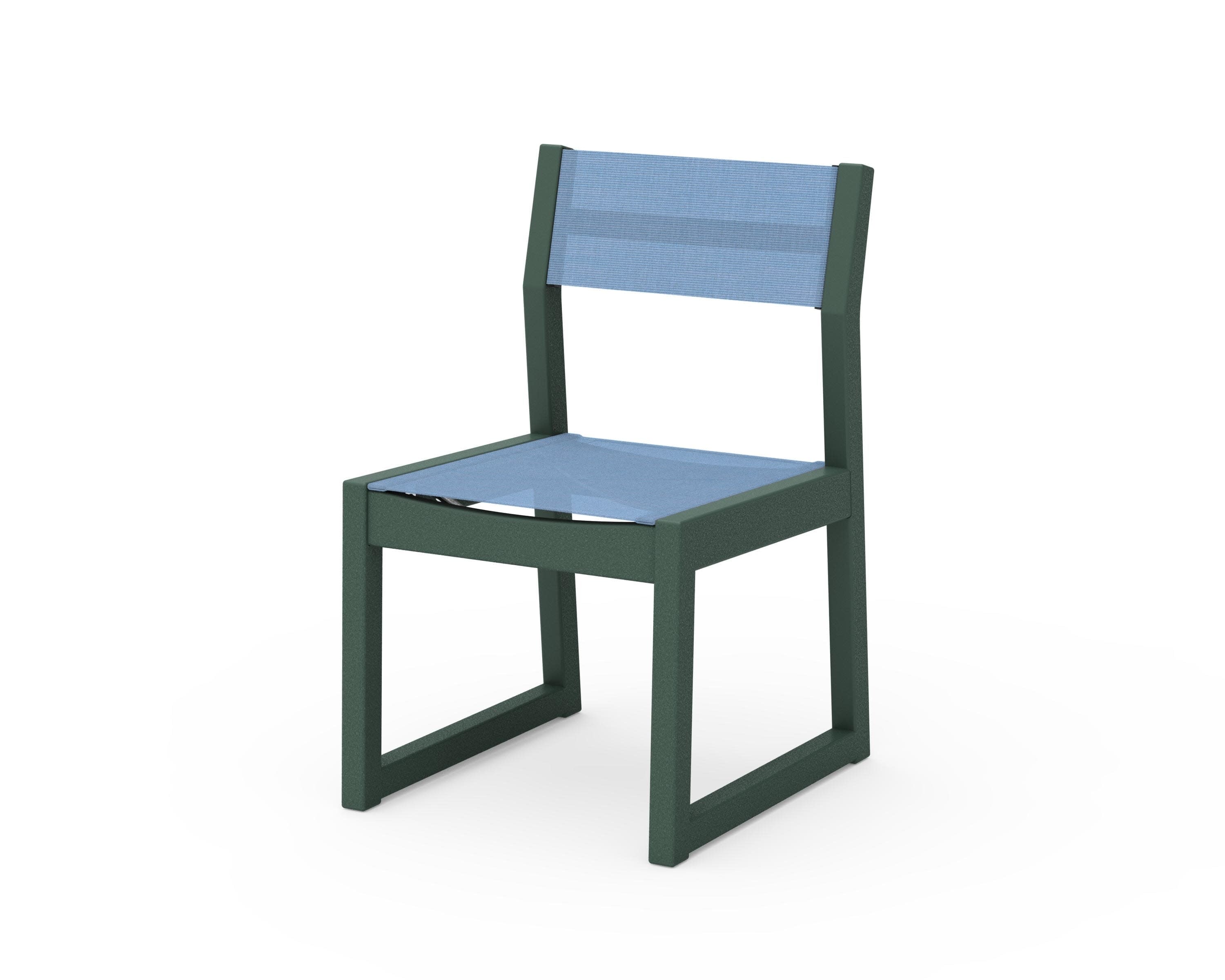 EDGE Sling Dining Side Chair in Green / Poolside Sling