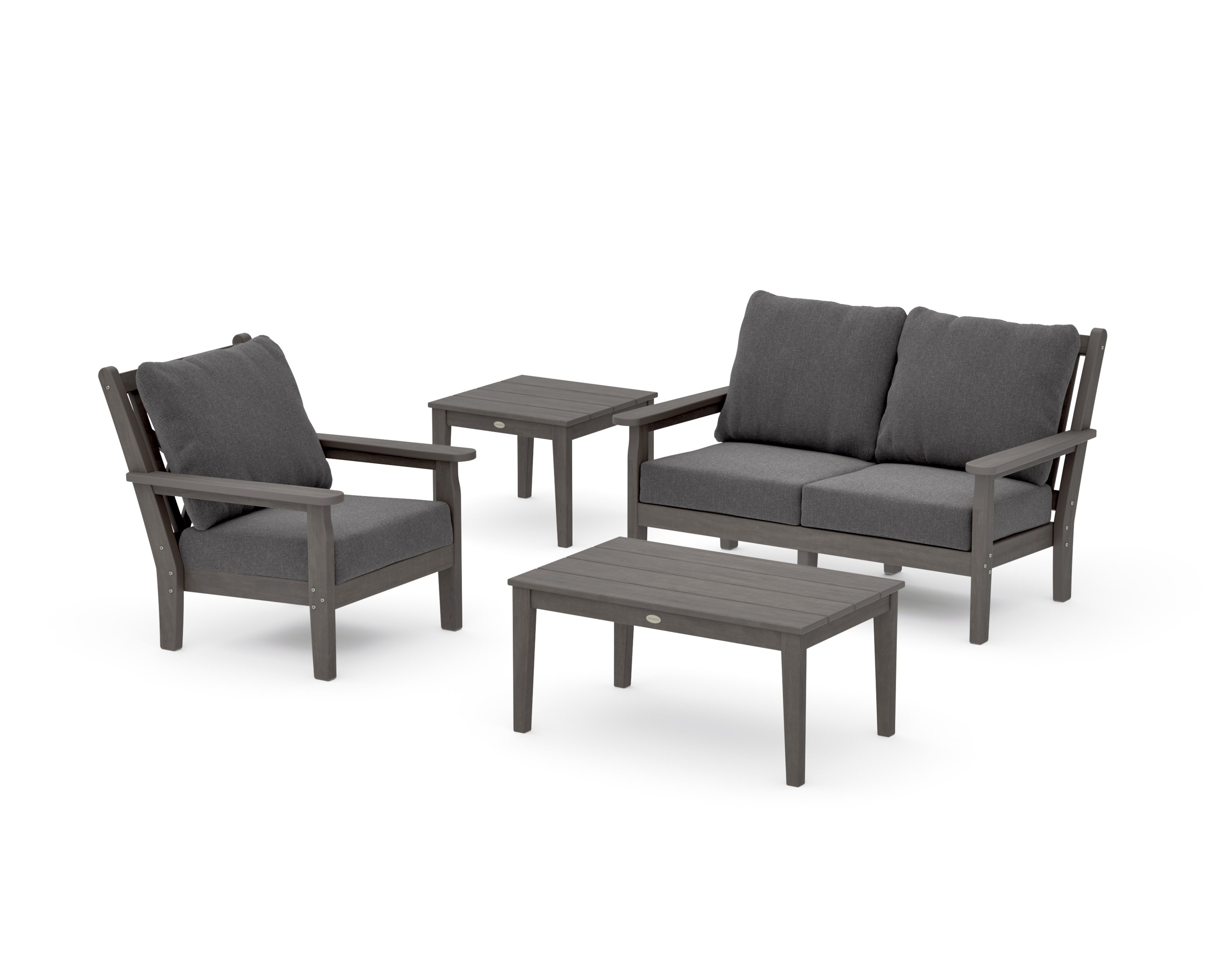 Chippendale 4-Piece Deep Seating Set in Driftwood / Ash Charcoal