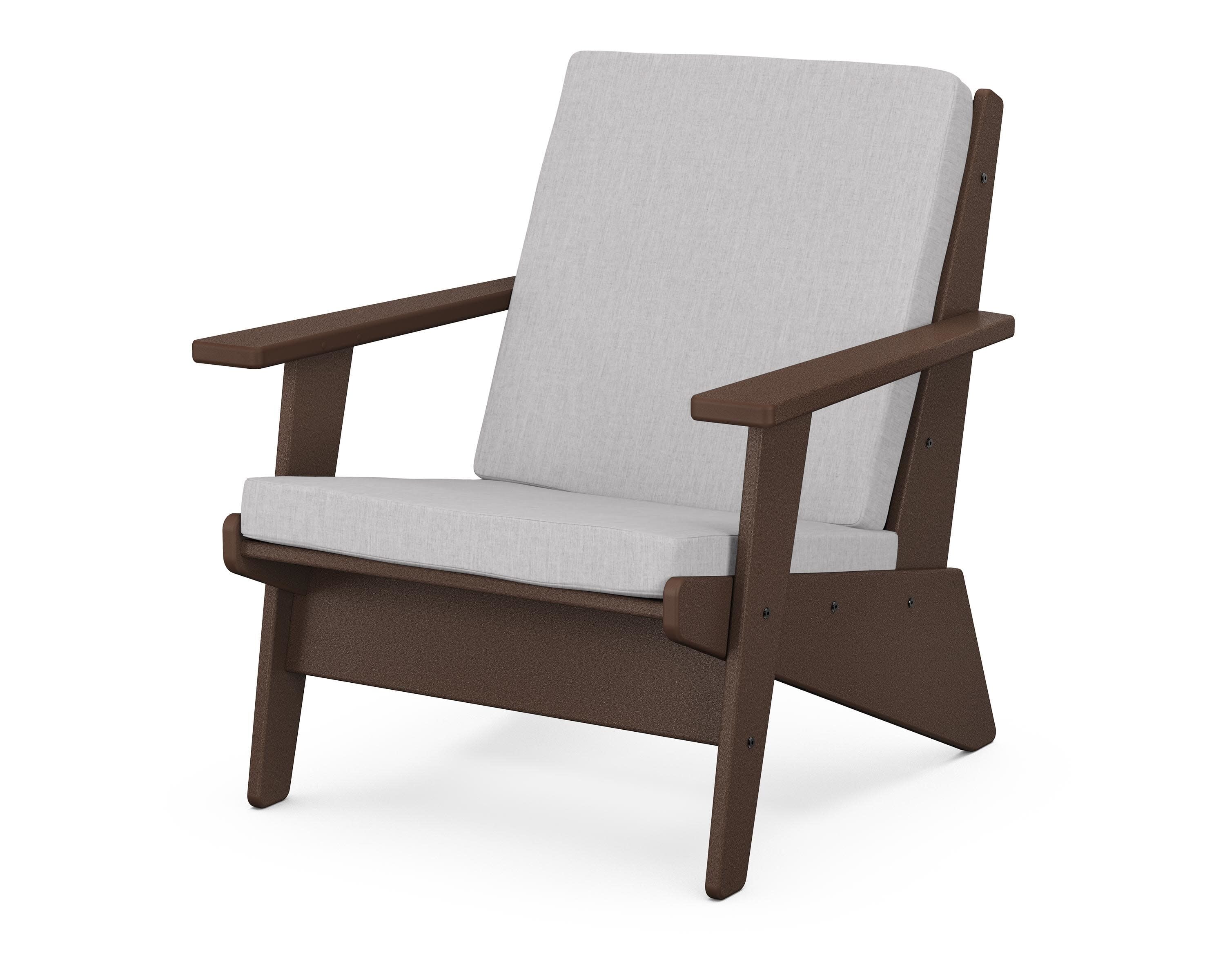 Riviera Modern Lounge Chair in Mahogany / Granite