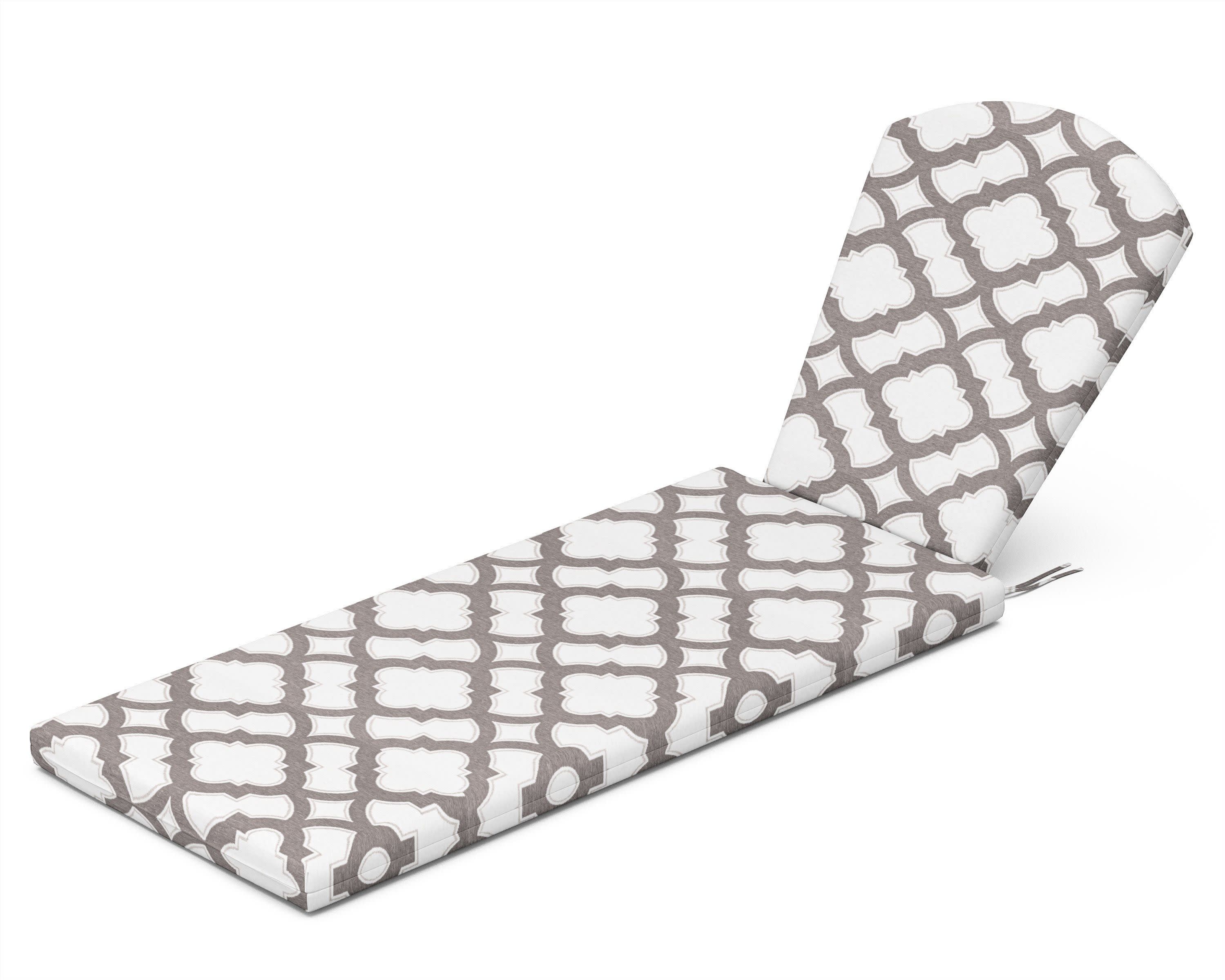 Chaise Cushion in Trellis Grey Mist