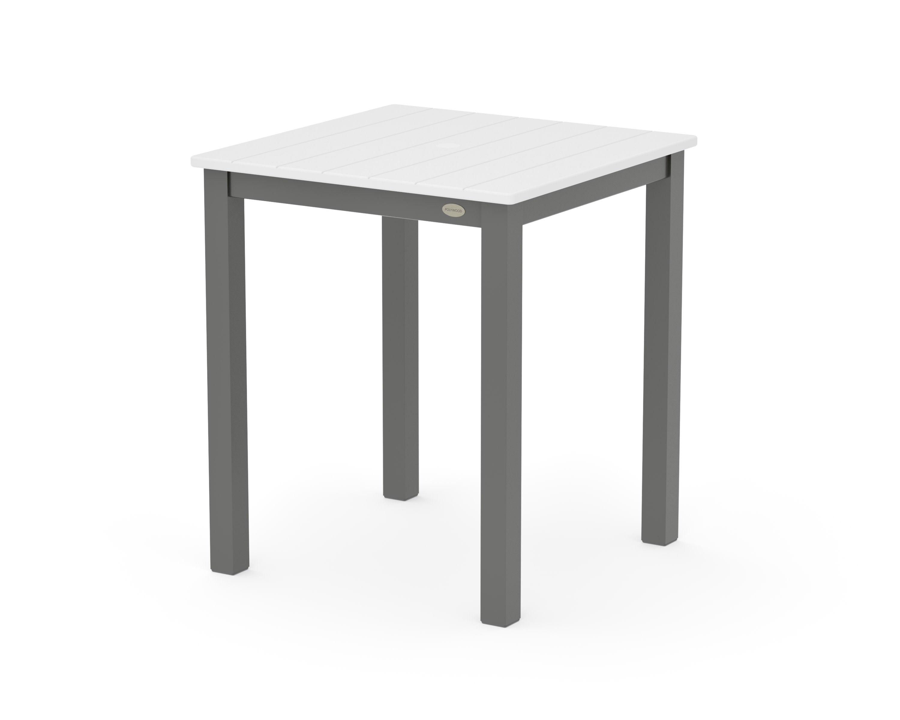 Main Street 26 x 26 Dining Table in Charcoal / White
