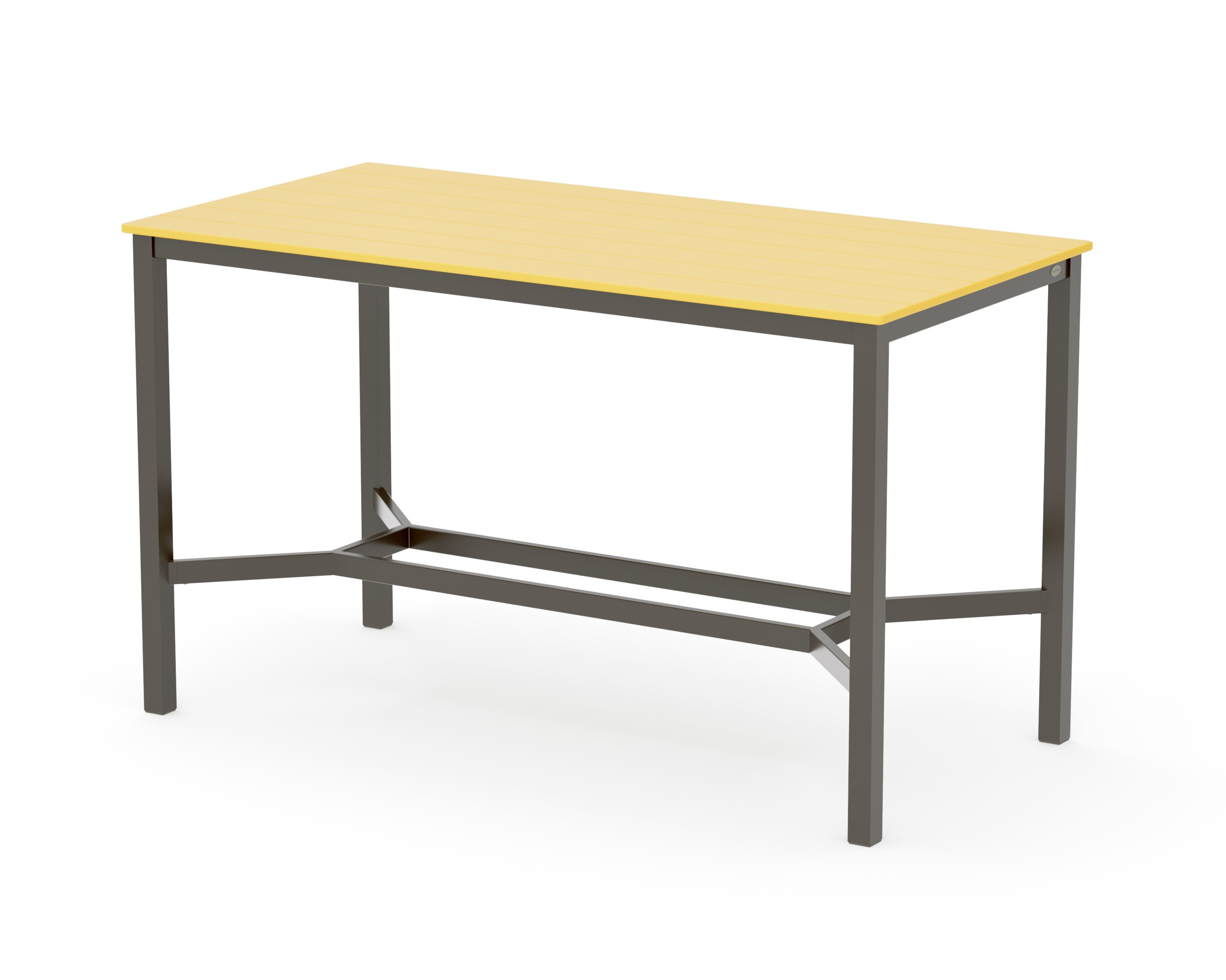 Main Street 36 x 72 Bar Table in Bronze / Lemon